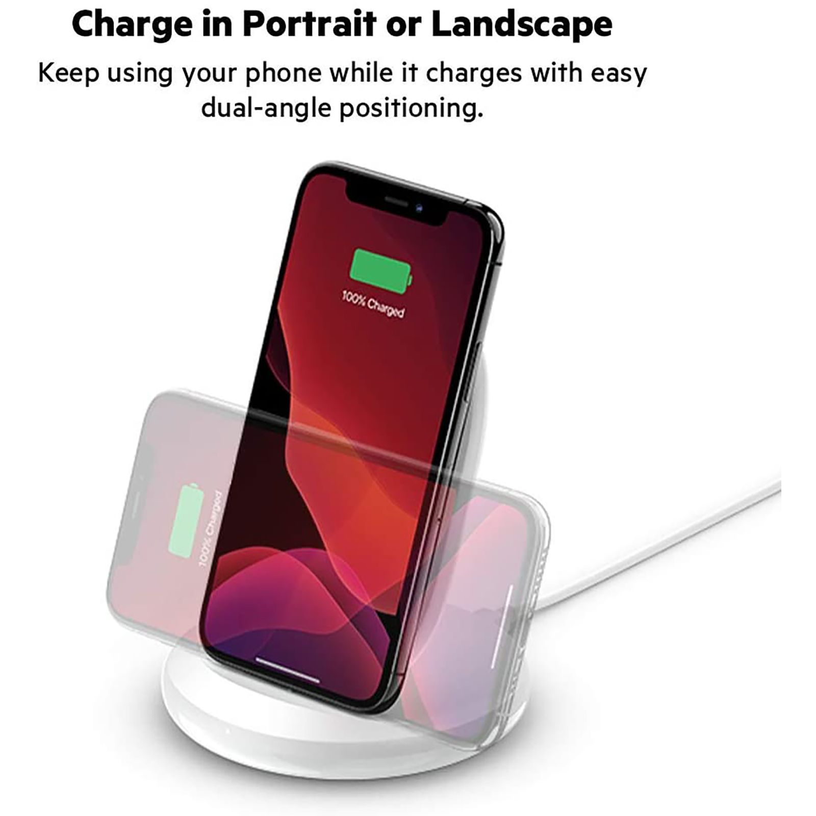 belkin Boost Charge 15W Wireless Charging Pad for iOS, Android (Qi Certified, Fast Charging, White)_6