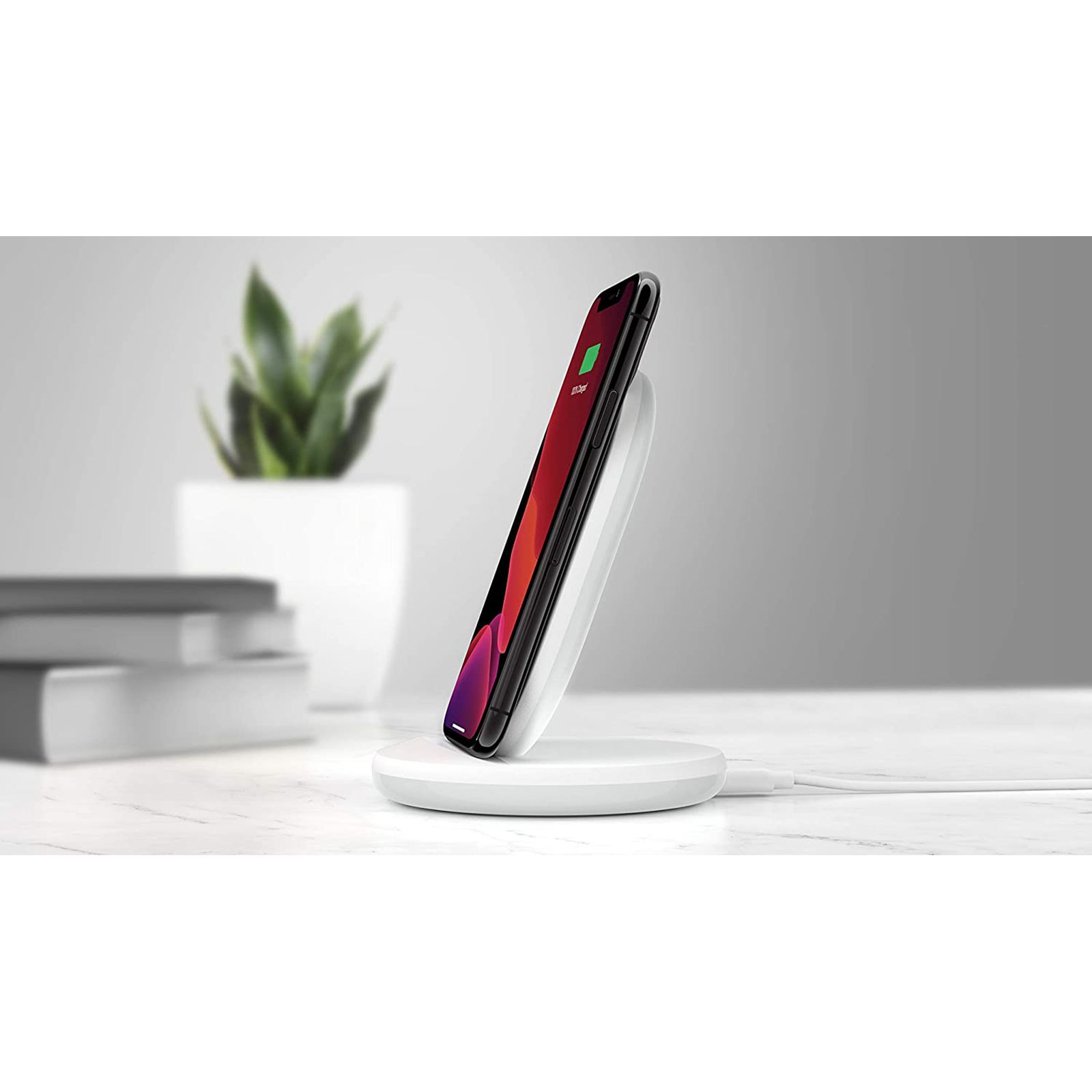 belkin Boost Charge 15W Wireless Charging Pad for iOS, Android (Qi Certified, Fast Charging, White)_4