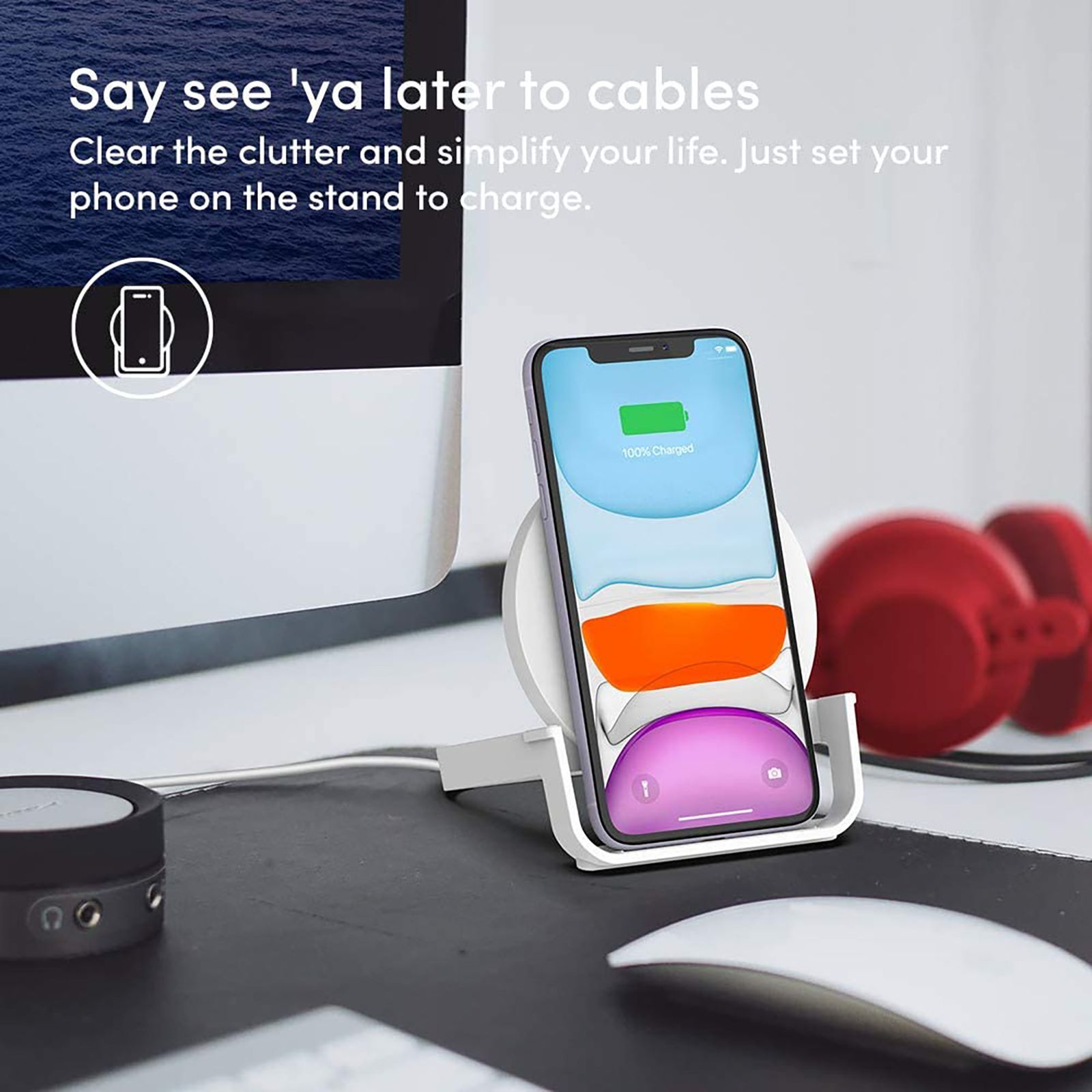 belkin PW0005YZC2-PBB 10W Wireless Charging Pad for iOS, Android (Qi Certified,, Fast Charging, White)_7