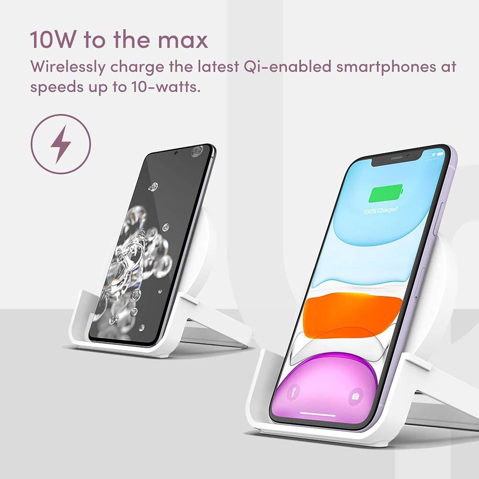 belkin PW0005YZC2-PBB 10W Wireless Charging Pad for iOS, Android (Qi Certified,, Fast Charging, White)_10