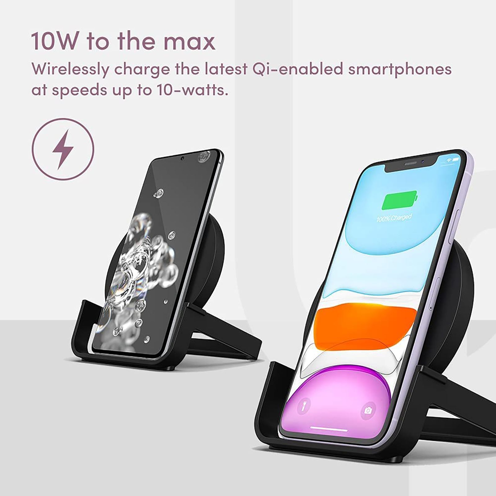 belkin PW0005YZC1-PBB 10W Wireless Charging Pad for iOS, Android (Qi Certified,, Fast Charging, Black)_6