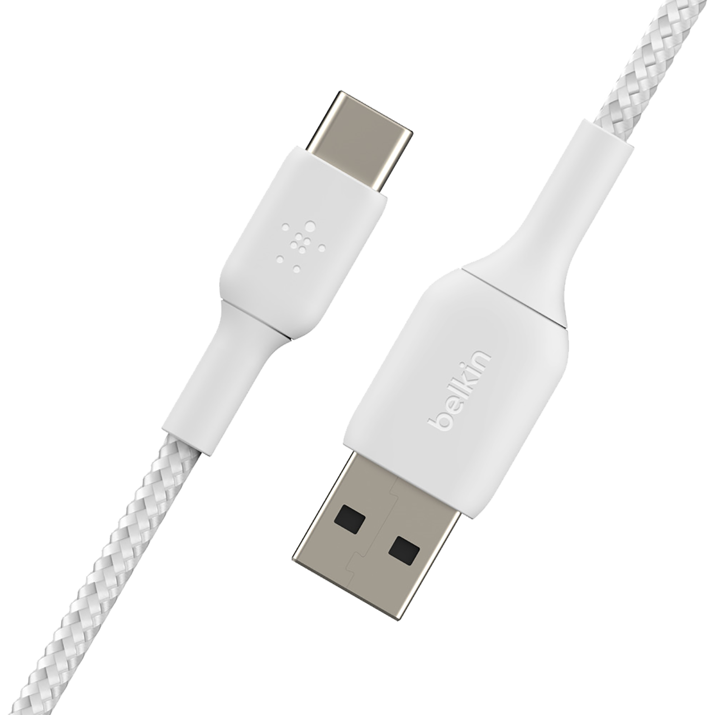 belkin BoostCharge Type A to Type C 6.5 Feet (2M) Cable (Nylon Braided, White)_3