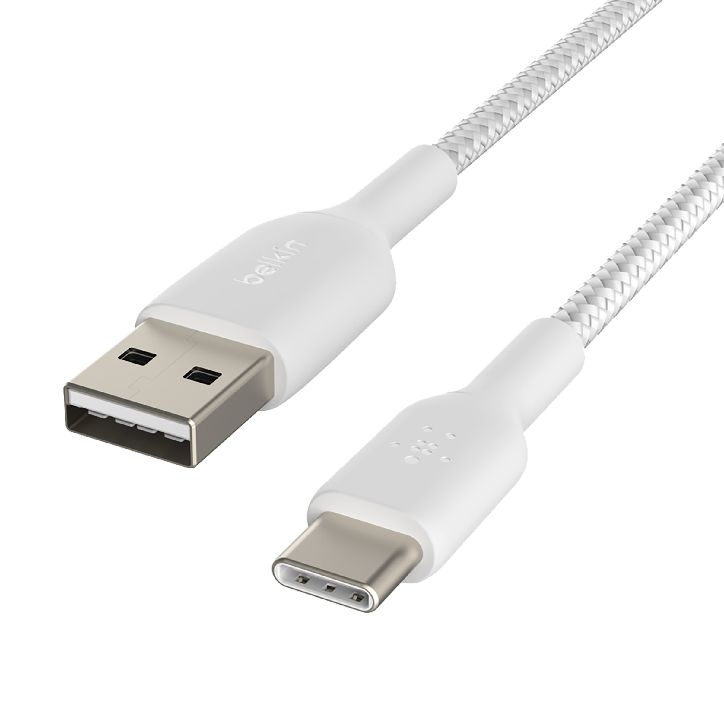 belkin BoostCharge Type A to Type C 6.5 Feet (2M) Cable (Nylon Braided, White)_5