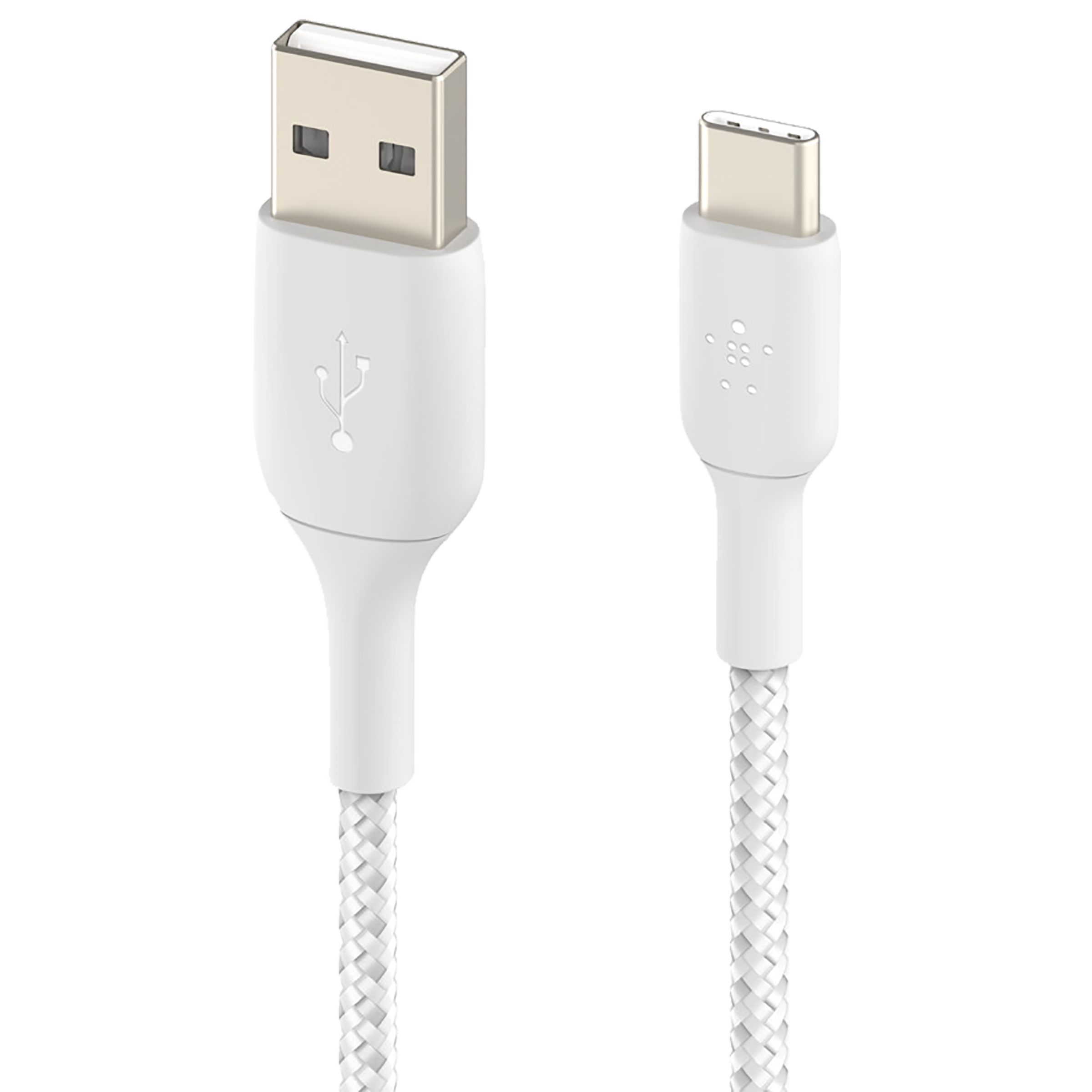 belkin BoostCharge Type A to Type C 6.5 Feet (2M) Cable (Nylon Braided, White)_6