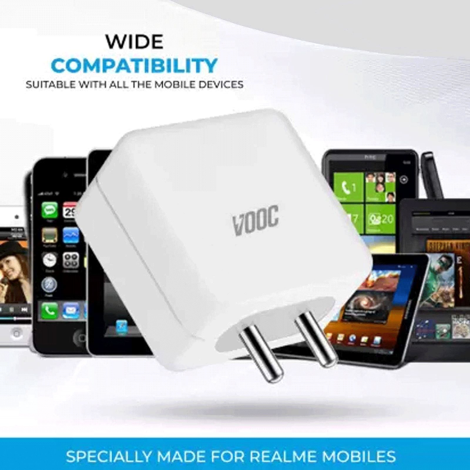 Vaku 20W Type A VOOC Flash Charger (Smart Build Technology, White)_5