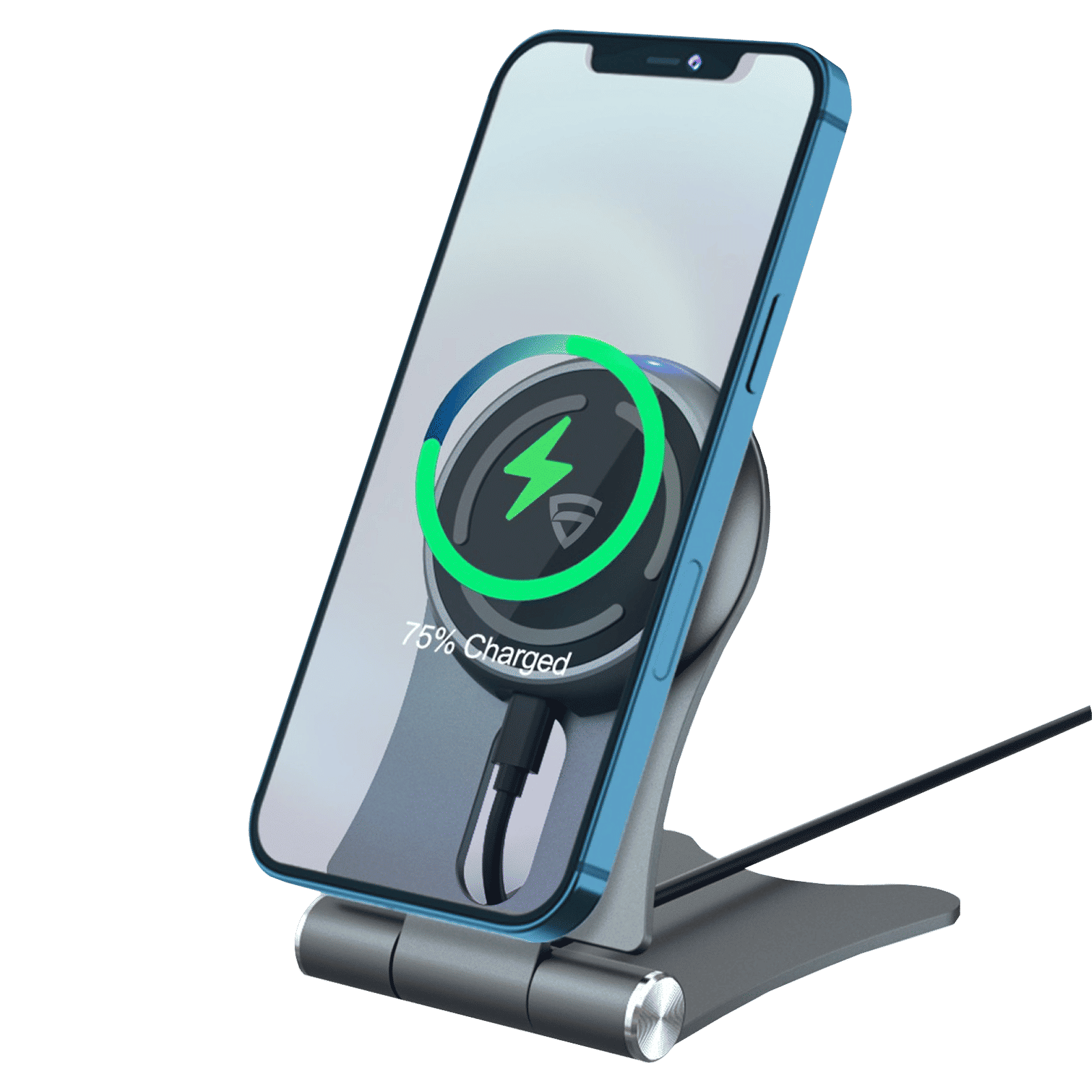 RAEGR MagFix Arc M1320 15W Wireless Charger for iOS (Qi Certified, Over Heating Protection, Metallic Grey)_1