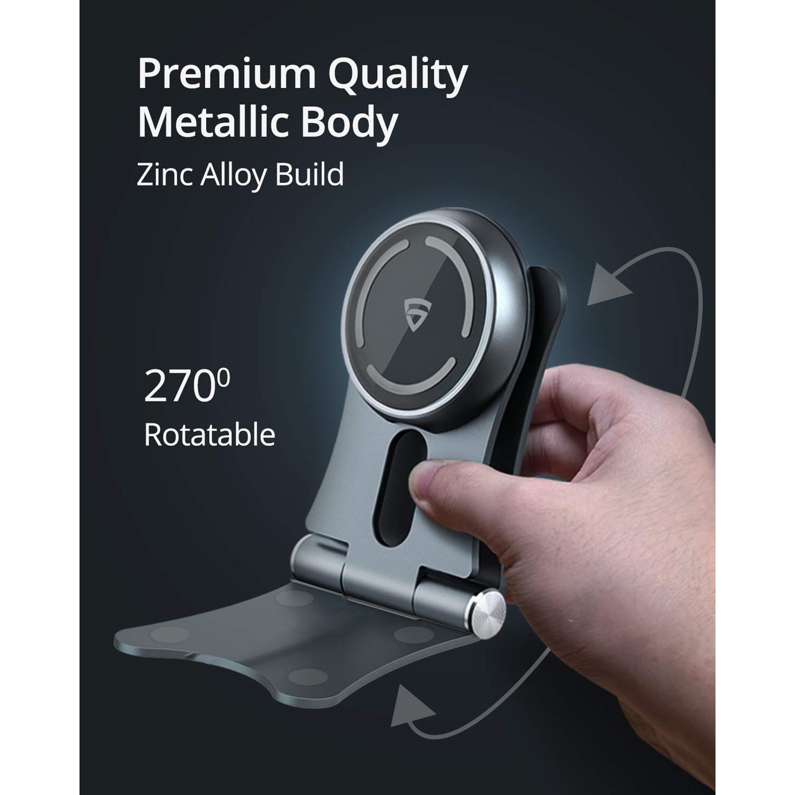 RAEGR MagFix Arc M1320 15W Wireless Charger for iOS (Qi Certified, Over Heating Protection, Metallic Grey)_8