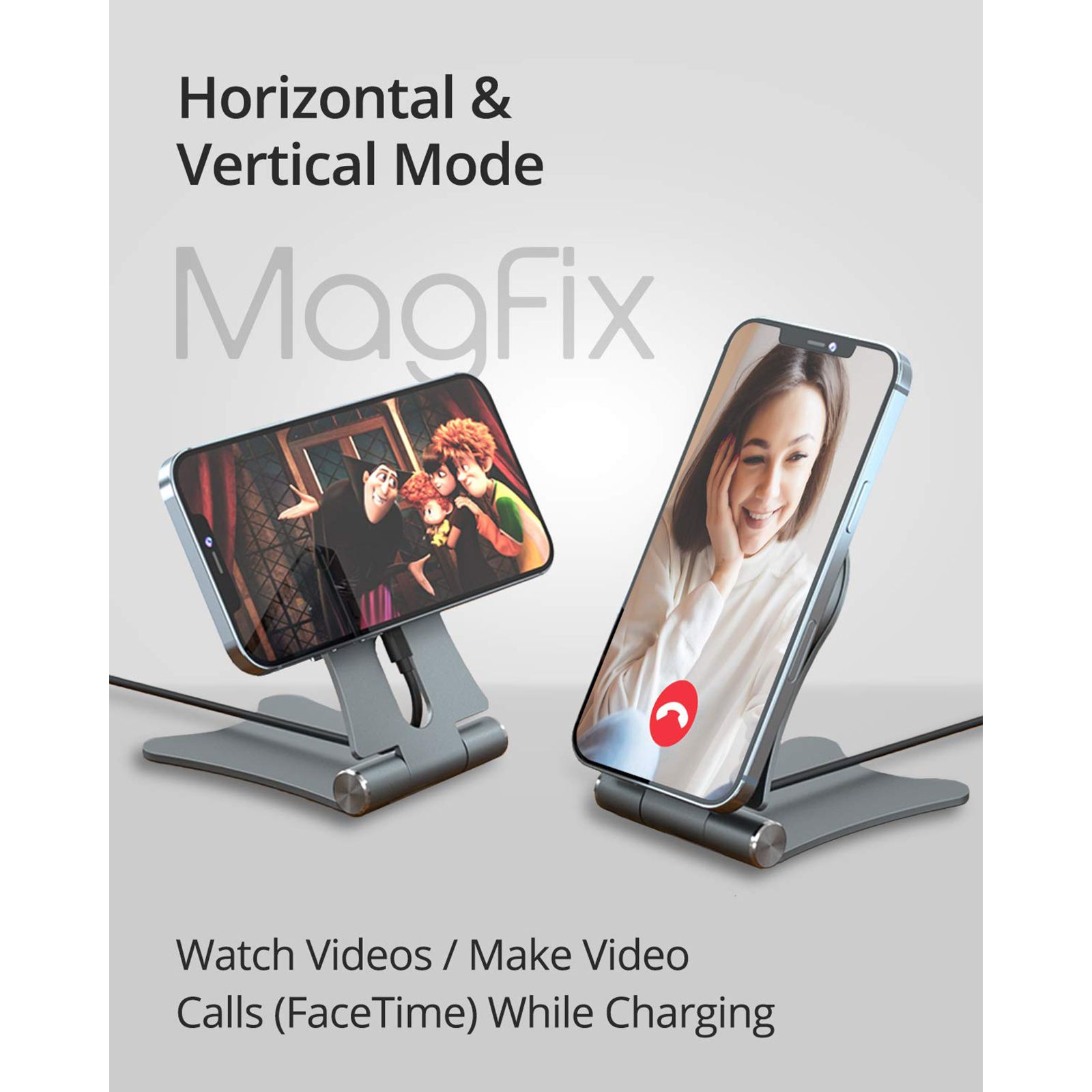 RAEGR MagFix Arc M1320 15W Wireless Charger for iOS (Qi Certified, Over Heating Protection, Metallic Grey)_5