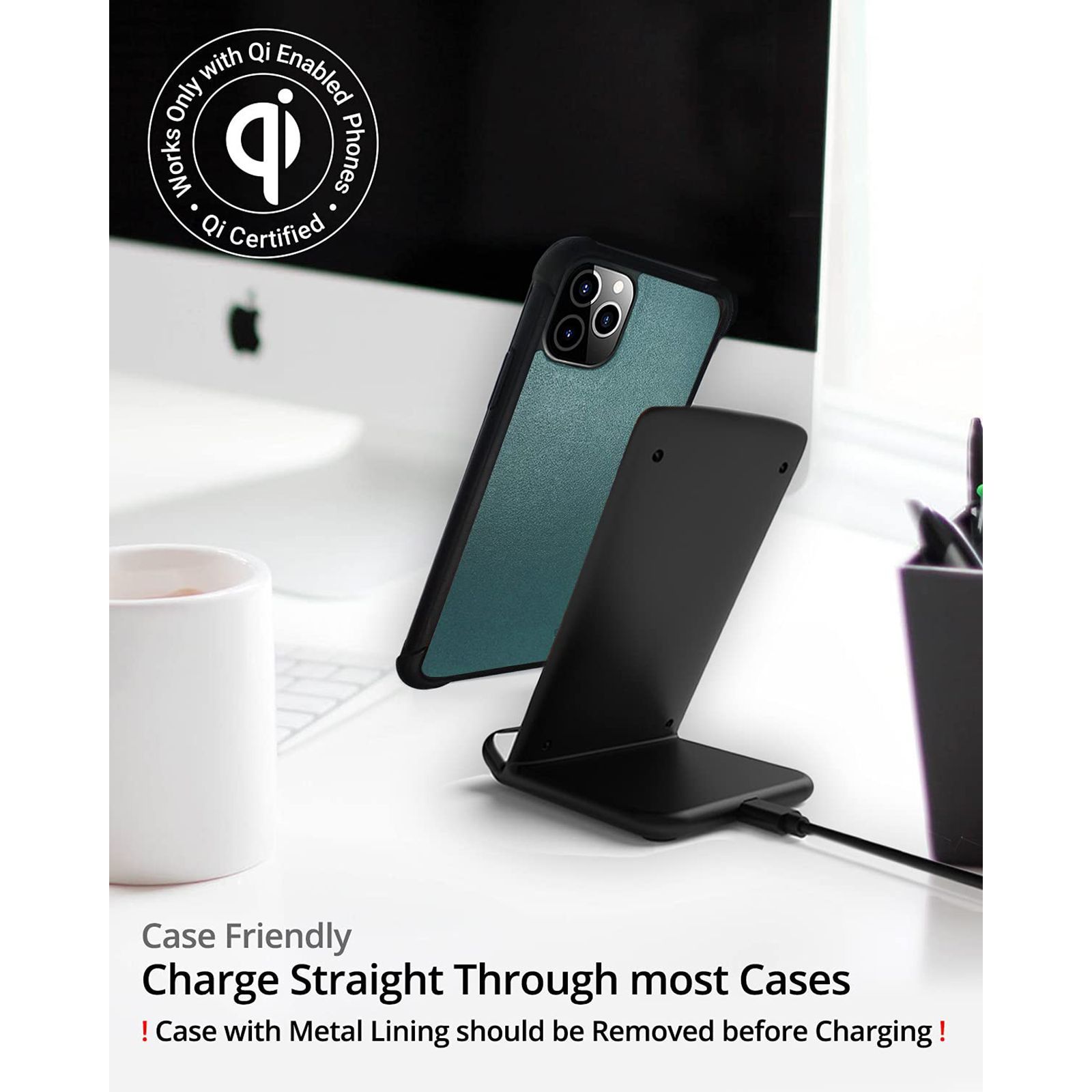 RAEGR Arc 700 15W Wireless Charger for iOS and Android (Qi Certified, Over Voltage Protection, Black) RAEGR Arc 700 15W Wireless Charger for iOS and Android (Qi Certified, Over Voltage Protection, Black)_4
