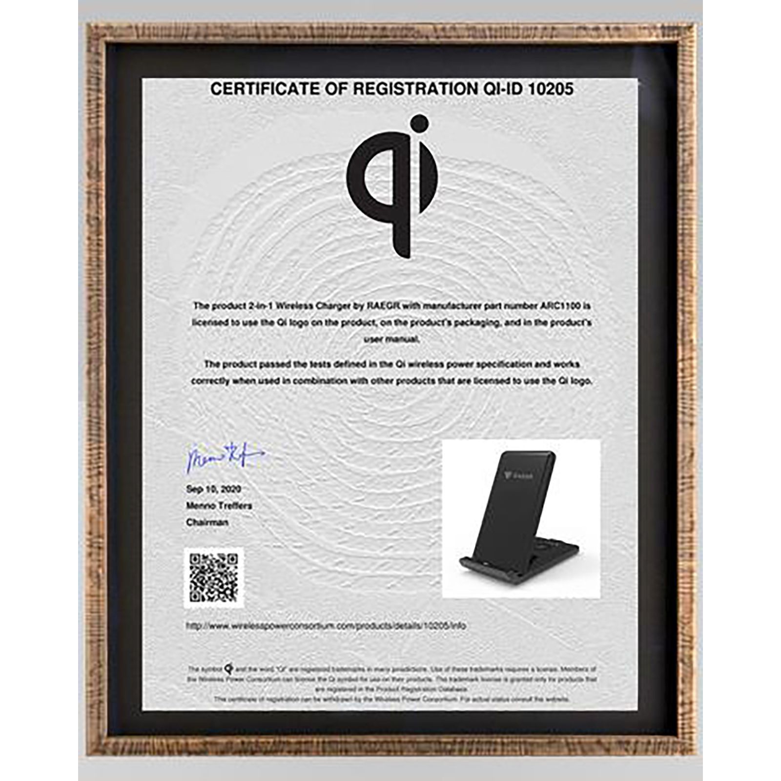 RAEGR Arc 1100 10W Wireless Charger for iOS and Android (Qi Certified, Over Voltage Protection, Navy)_6