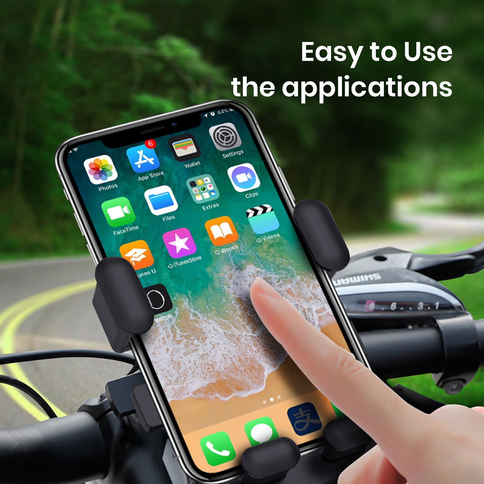 PORTRONICS Mobike II Bike Mobile Holder (Steady Locking, POR-1305, Green)_4