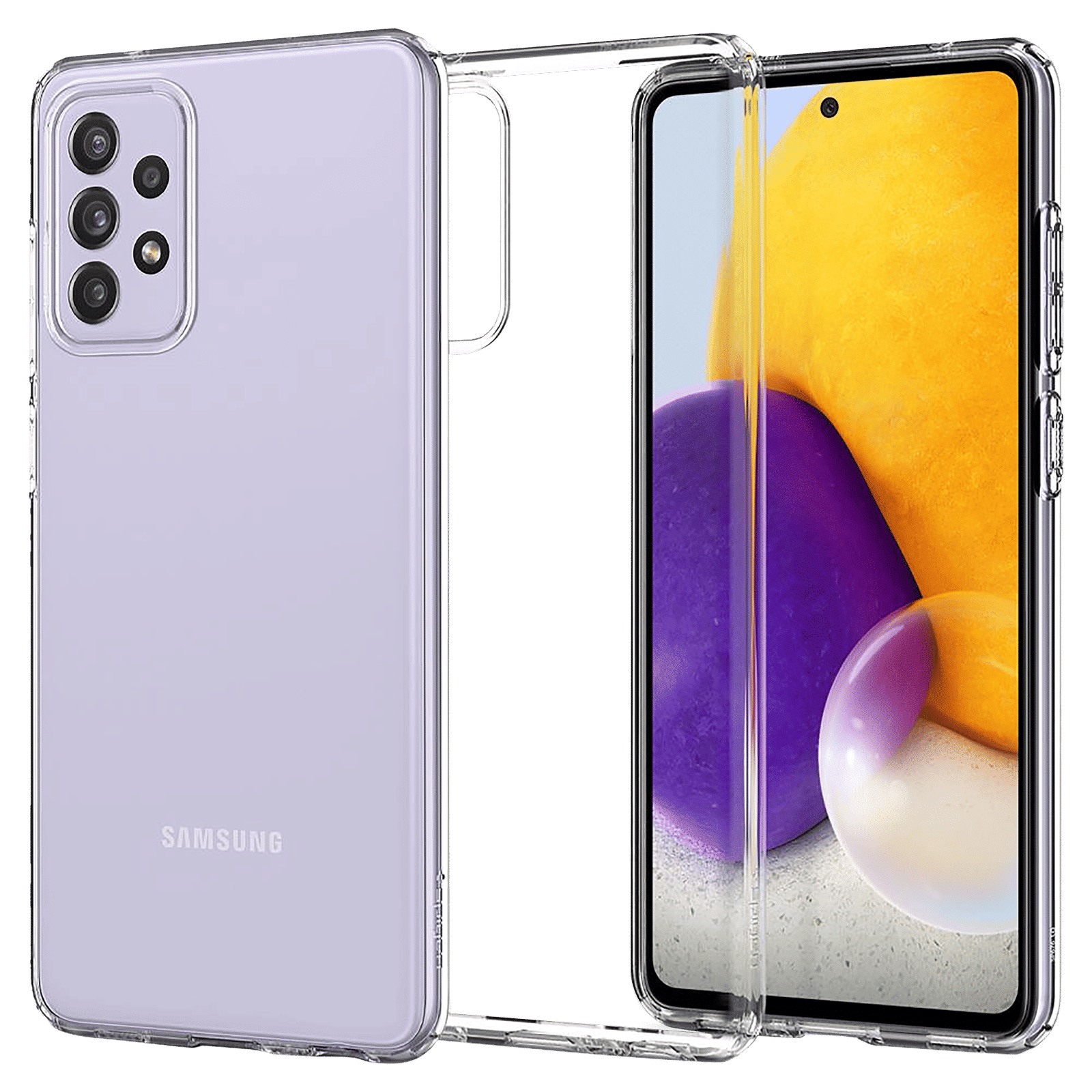 spigen Liquid Crystal TPU Back Cover for SAMSUNG Galaxy A72 (Watermark Free, Crystal Clear)_1