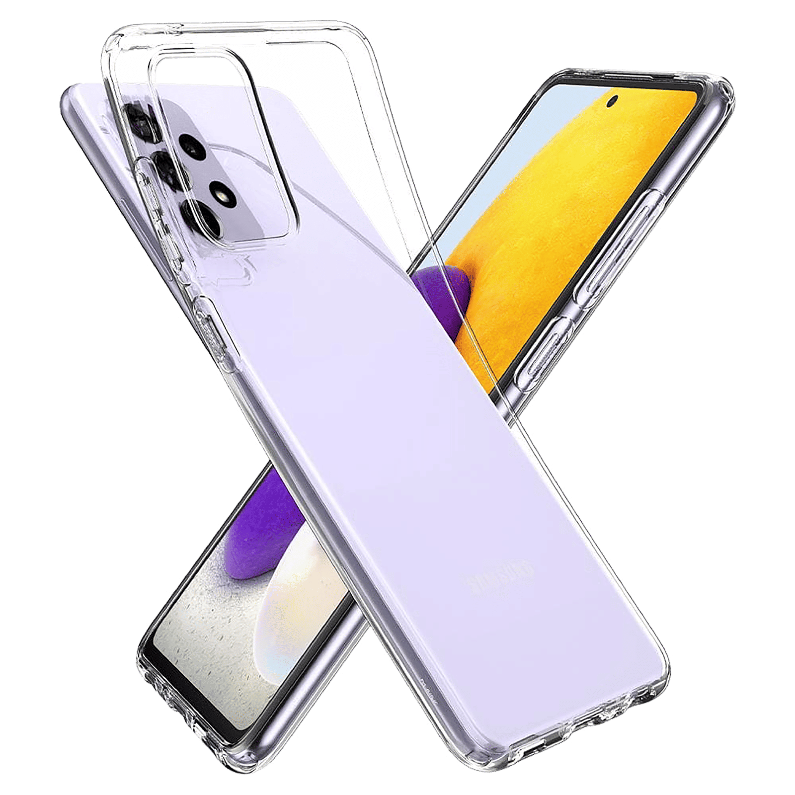 spigen Liquid Crystal TPU Back Cover for SAMSUNG Galaxy A72 (Watermark Free, Crystal Clear)_6