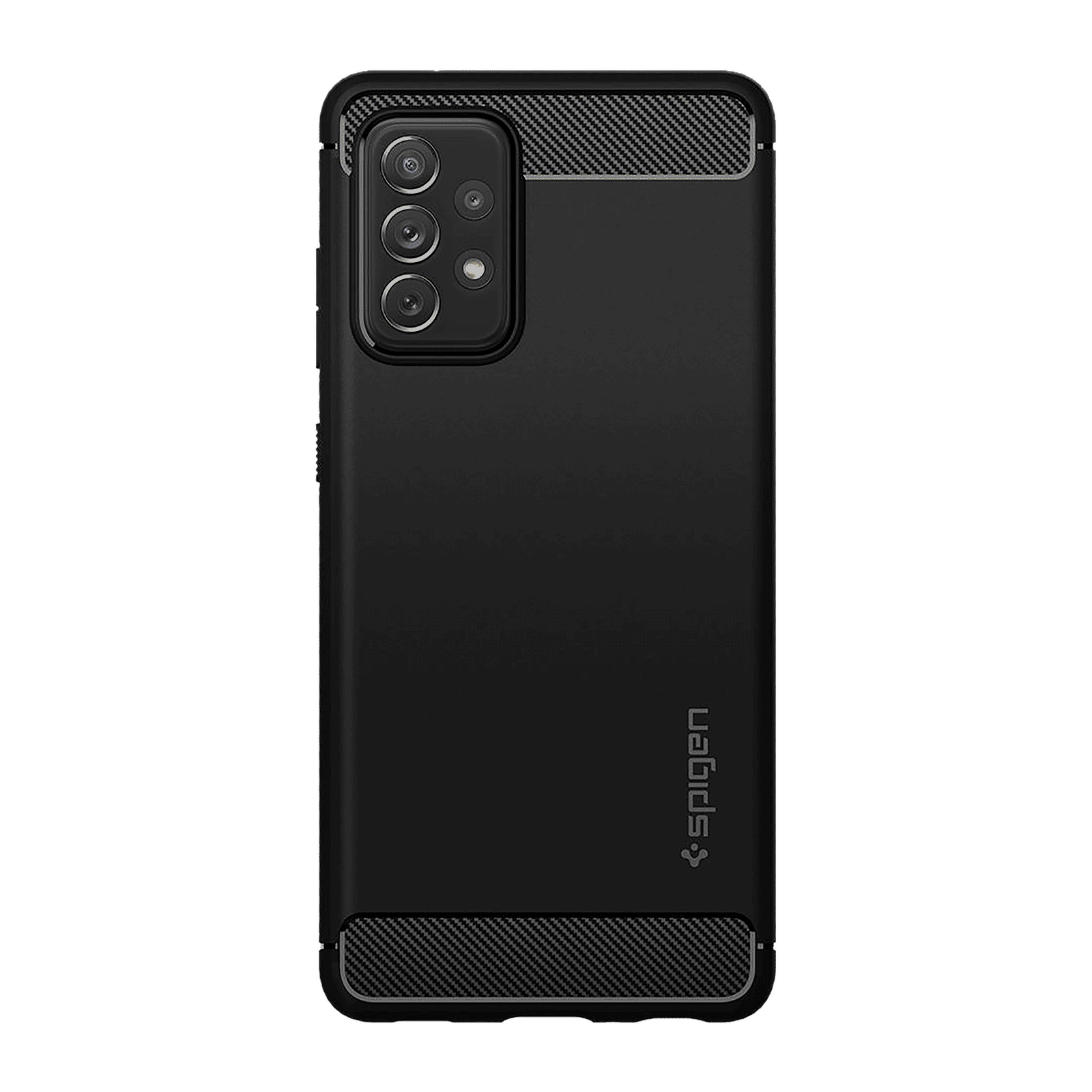 spigen Rugged Armor TPU Back Cover for SAMSUNG Galaxy A72 (Wireless Charging Compatible, Matte Black)_3