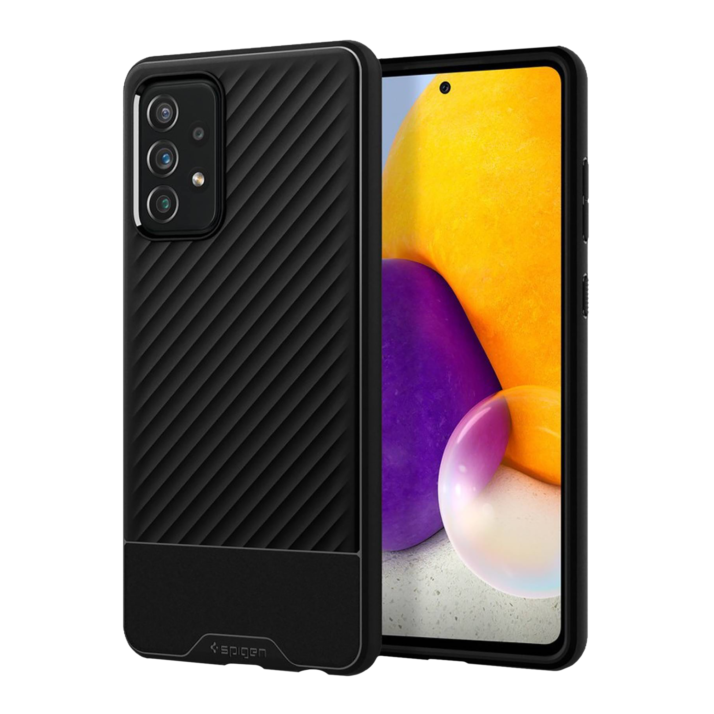 spigen Core Armor TPU Back Cover for SAMSUNG Galaxy A72 (Air Cushion Technology, Black)_1