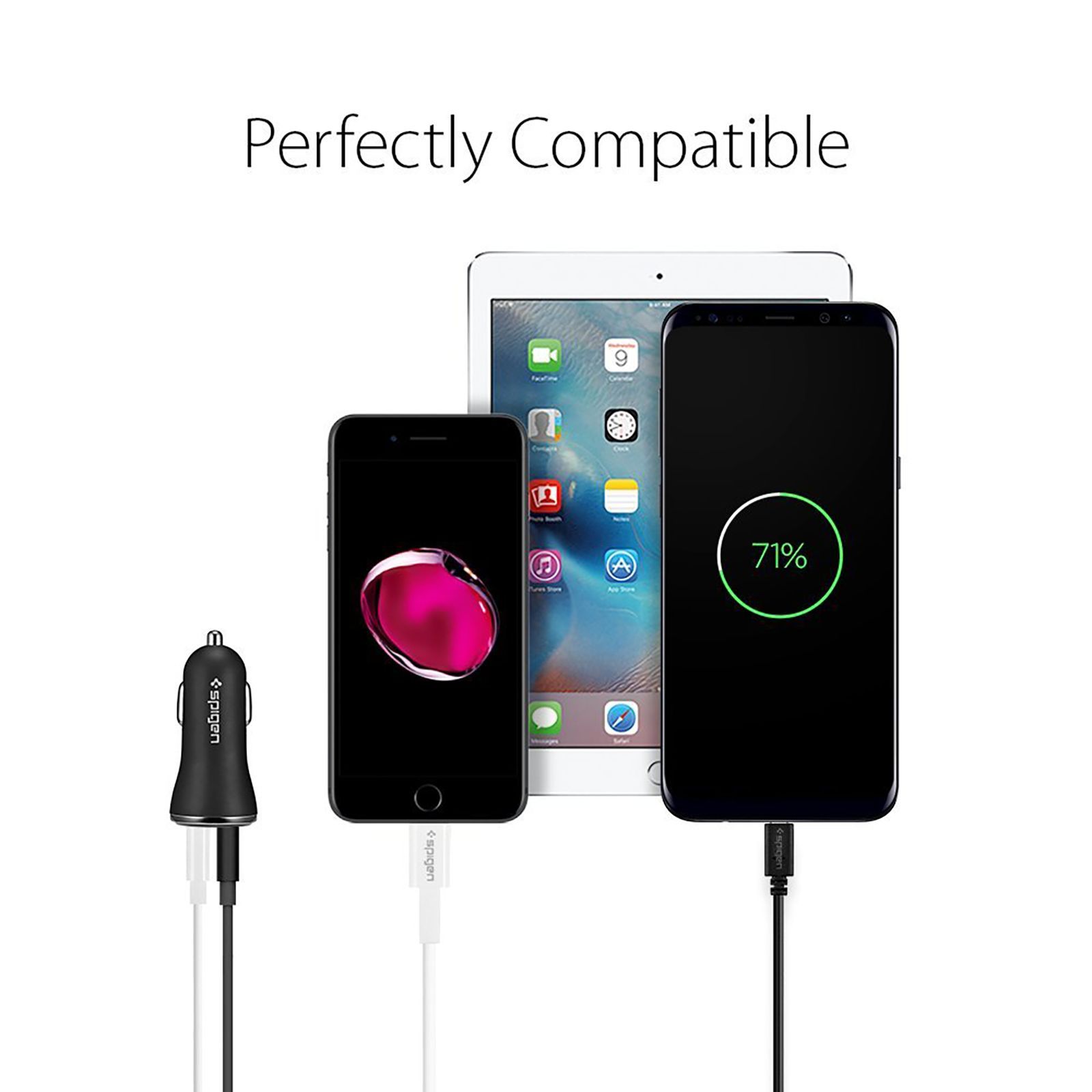 spigen 30 Watts 2 USB Ports Car Charging Adapter (Safe Charging, 000CG20643, Black) spigen 30 Watts 2 USB Ports Car Charging Adapter (Safe Charging, 000CG20643, Black)_14