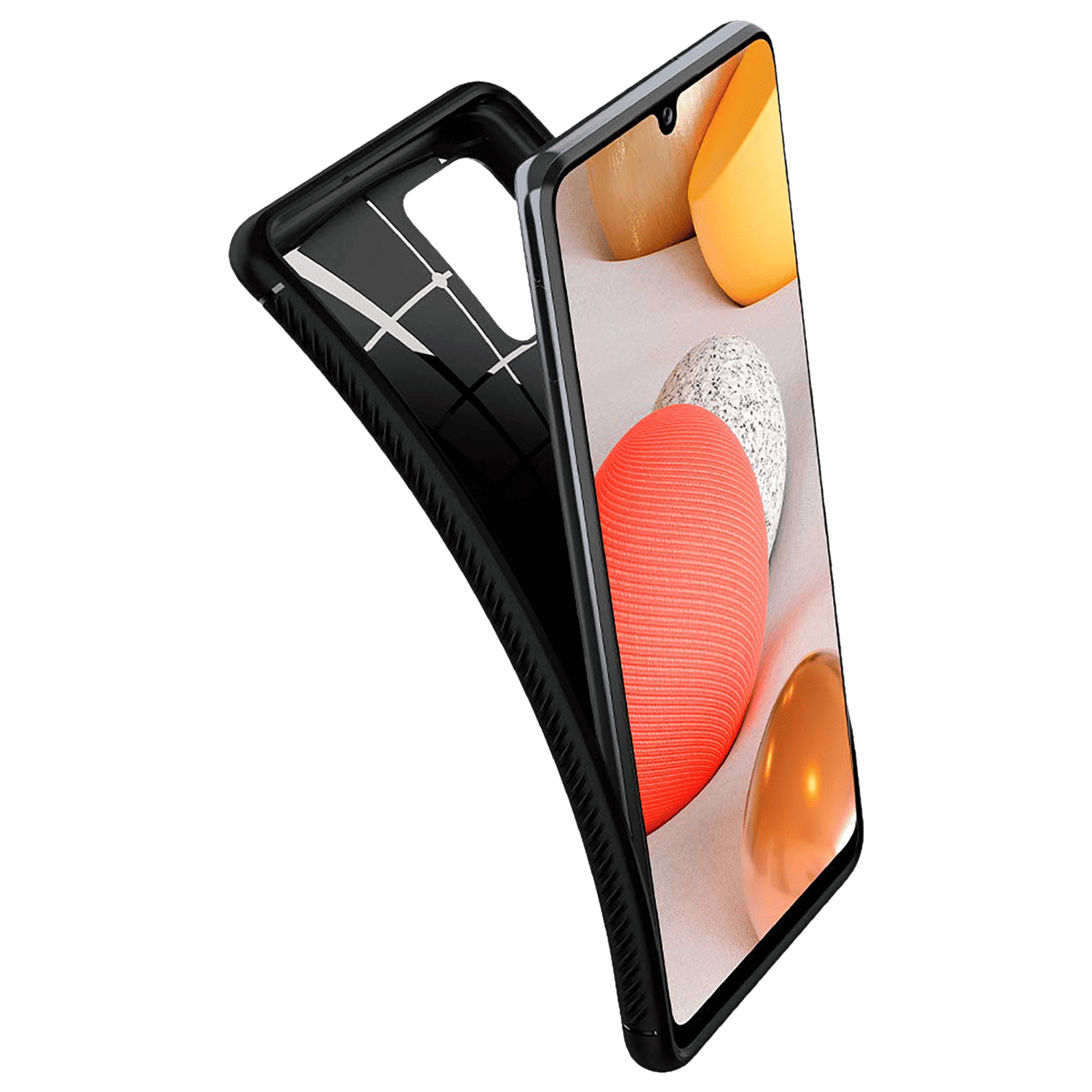 spigen Rugged Armor TPU Back Cover for SAMSUNG Galaxy M42 5G, A42 5G (Air Cushion Technology, Matte Black)_10