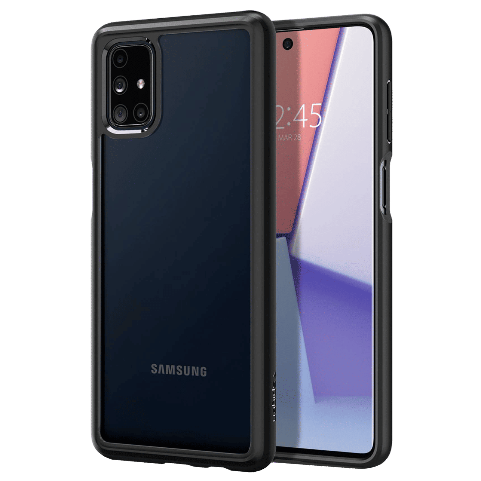 spigen Ultra Hybrid Hard Polycarbonate & TPU Back Cover for SAMSUNG Galaxy M51 (Air Cushion Technology, Black) spigen Ultra Hybrid Hard Polycarbonate & TPU Back Cover for SAMSUNG Galaxy M51 (Air Cushion Technology, Black)_1