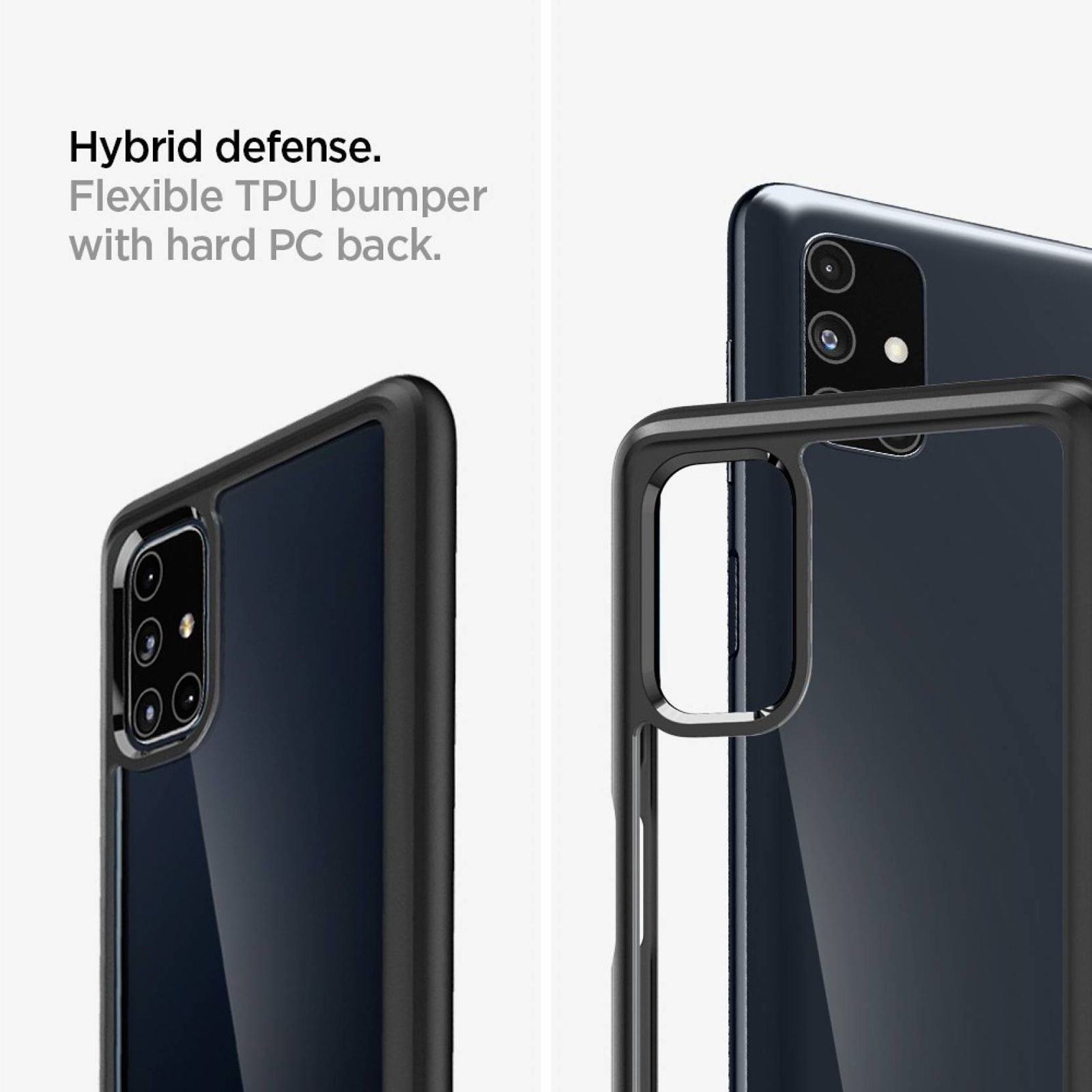 spigen Ultra Hybrid Hard Polycarbonate & TPU Back Cover for SAMSUNG Galaxy M51 (Air Cushion Technology, Black) spigen Ultra Hybrid Hard Polycarbonate & TPU Back Cover for SAMSUNG Galaxy M51 (Air Cushion Technology, Black)_7