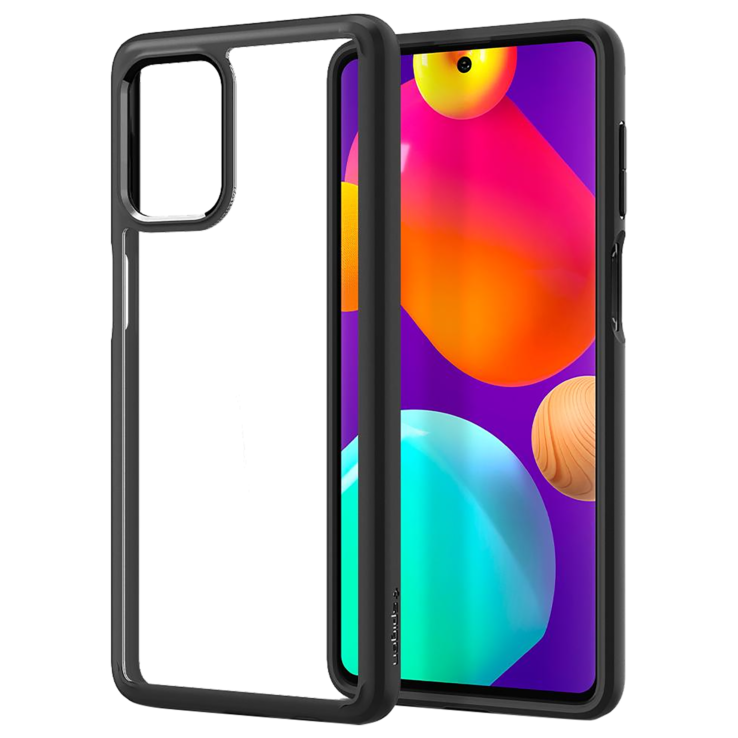 spigen Ultra Hybrid TPU & Polycarbonate Back Cover for SAMSUNG Galaxy M62, F62 (Air Cushion Technology, Matte Black)_10