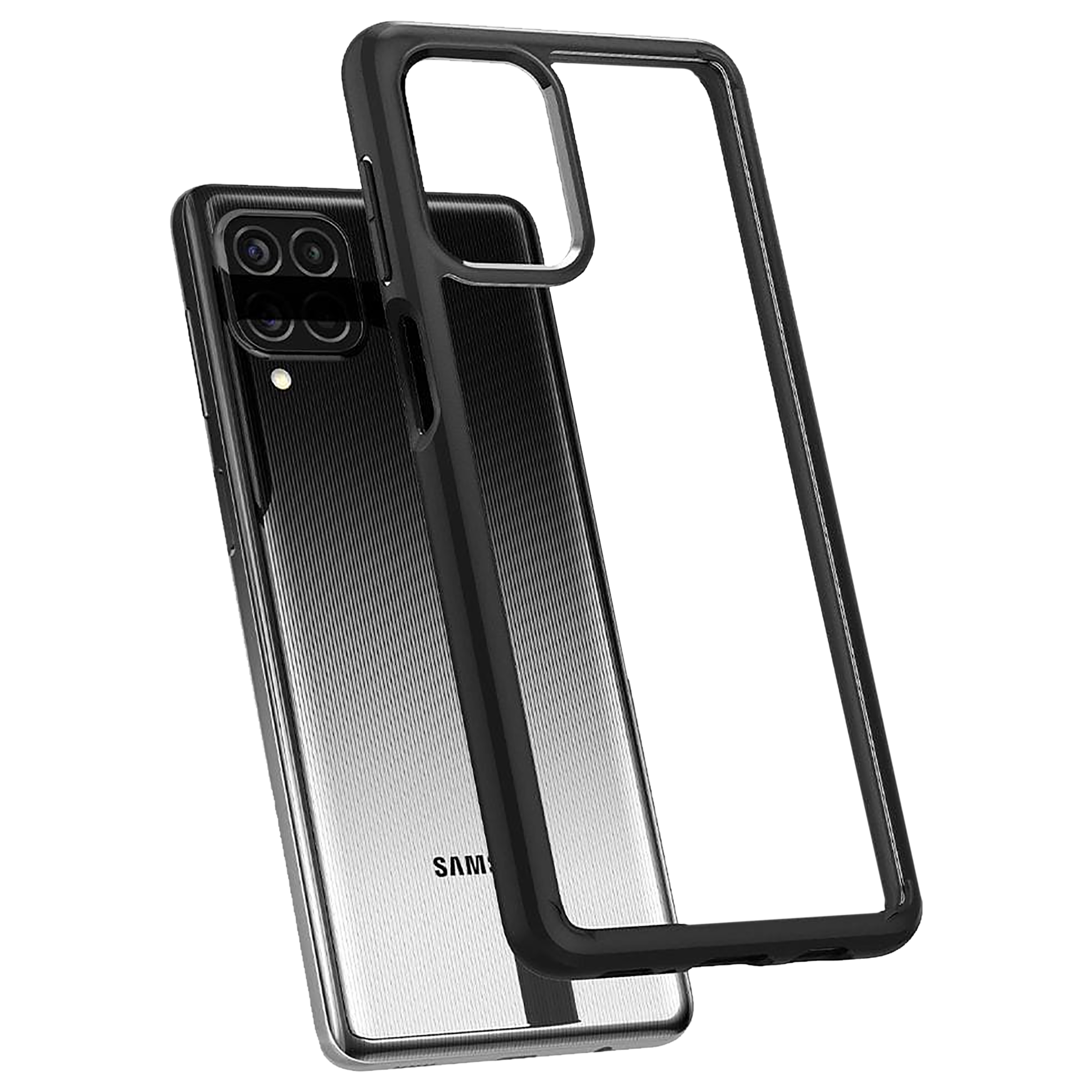 spigen Ultra Hybrid TPU & Polycarbonate Back Cover for SAMSUNG Galaxy M62, F62 (Air Cushion Technology, Matte Black)_12