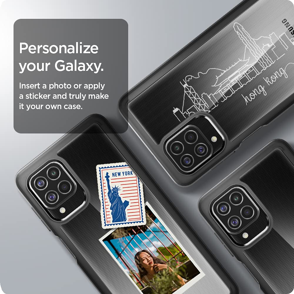 spigen Ultra Hybrid TPU & Polycarbonate Back Cover for SAMSUNG Galaxy M62, F62 (Air Cushion Technology, Matte Black)_5