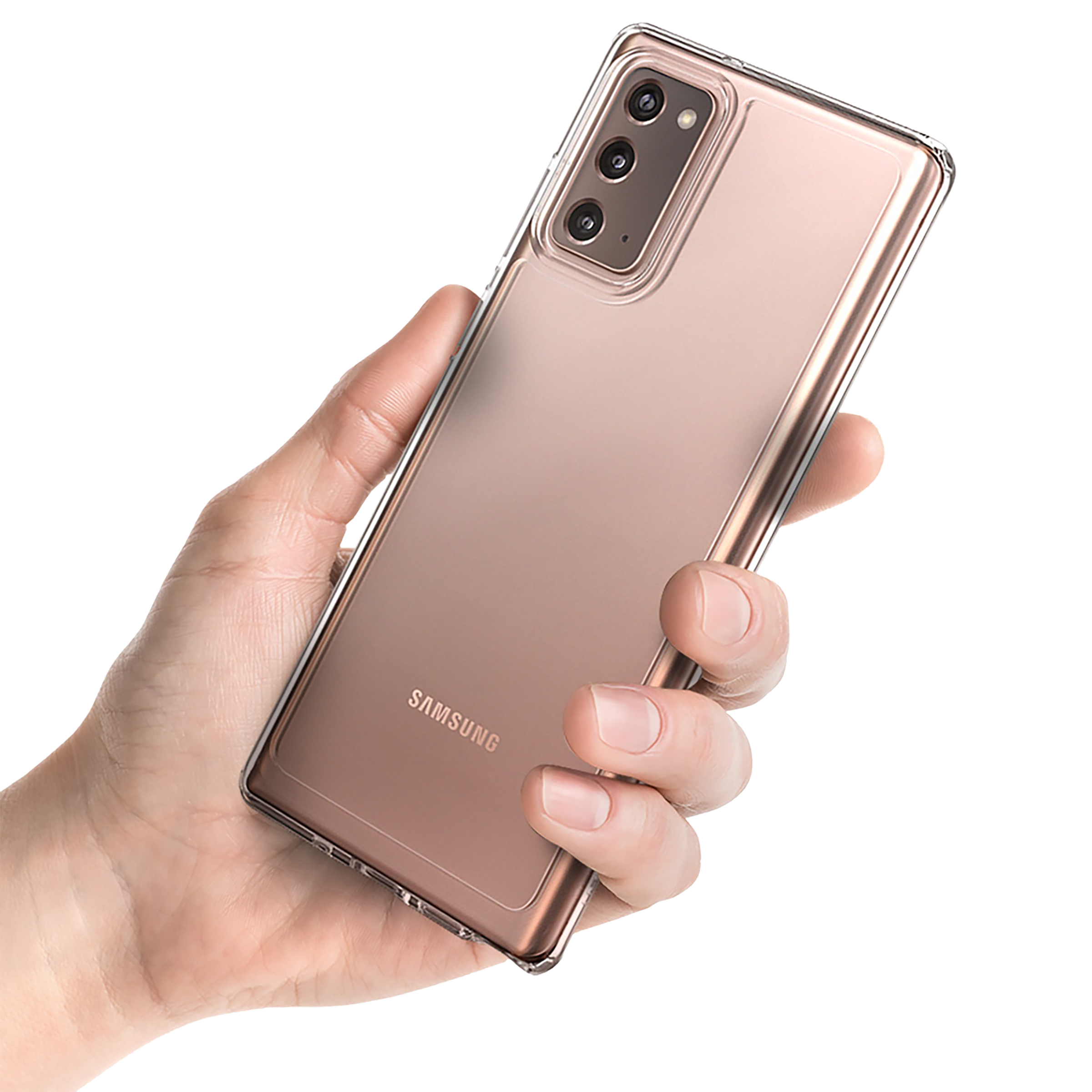 spigen Crystal Hybrid Plastic Back Cover for SAMSUNG Galaxy Note 20, Note 20 5G (Wireless Charging Compatible, Bronze)_3