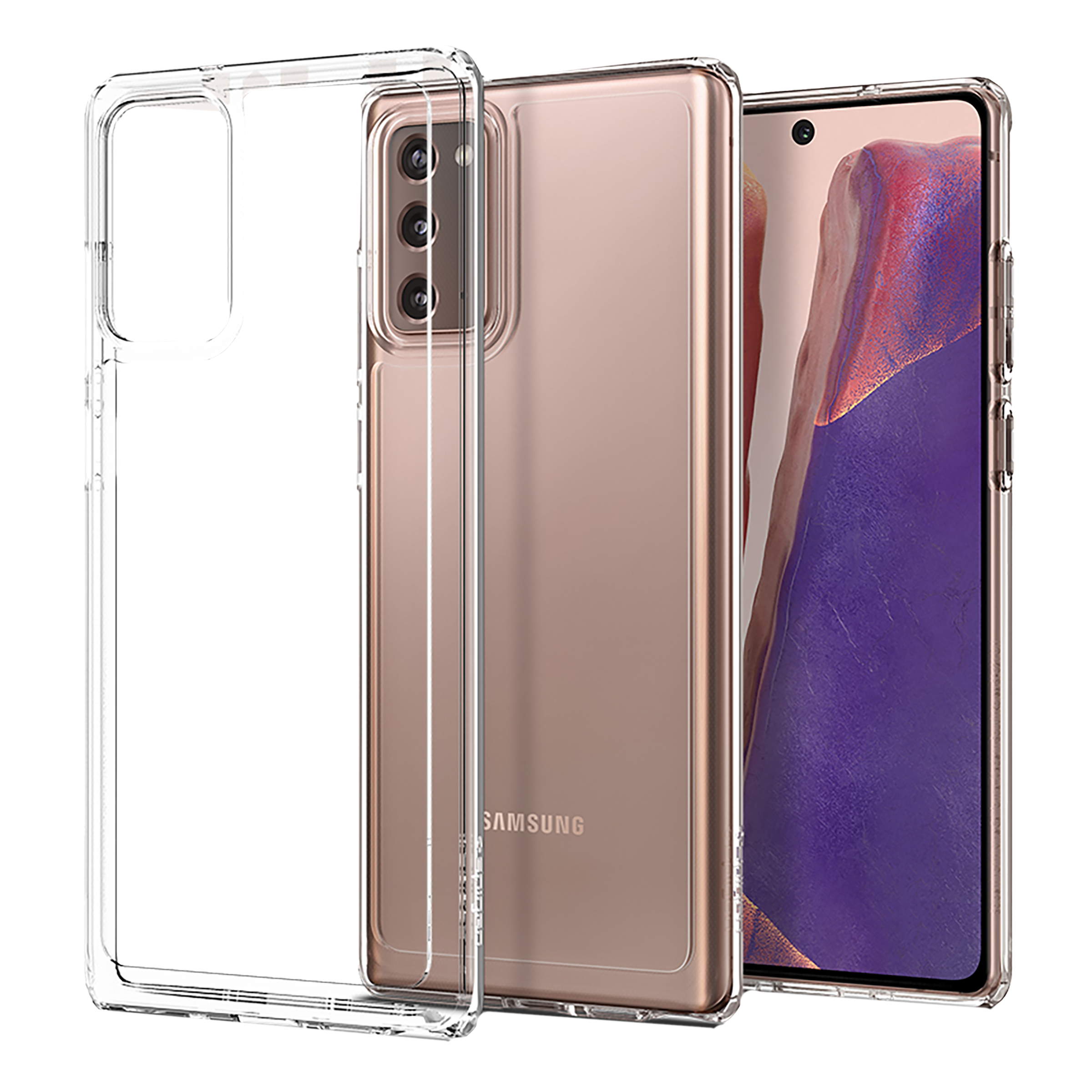 spigen Crystal Hybrid Plastic Back Cover for SAMSUNG Galaxy Note 20, Note 20 5G (Wireless Charging Compatible, Bronze)_5