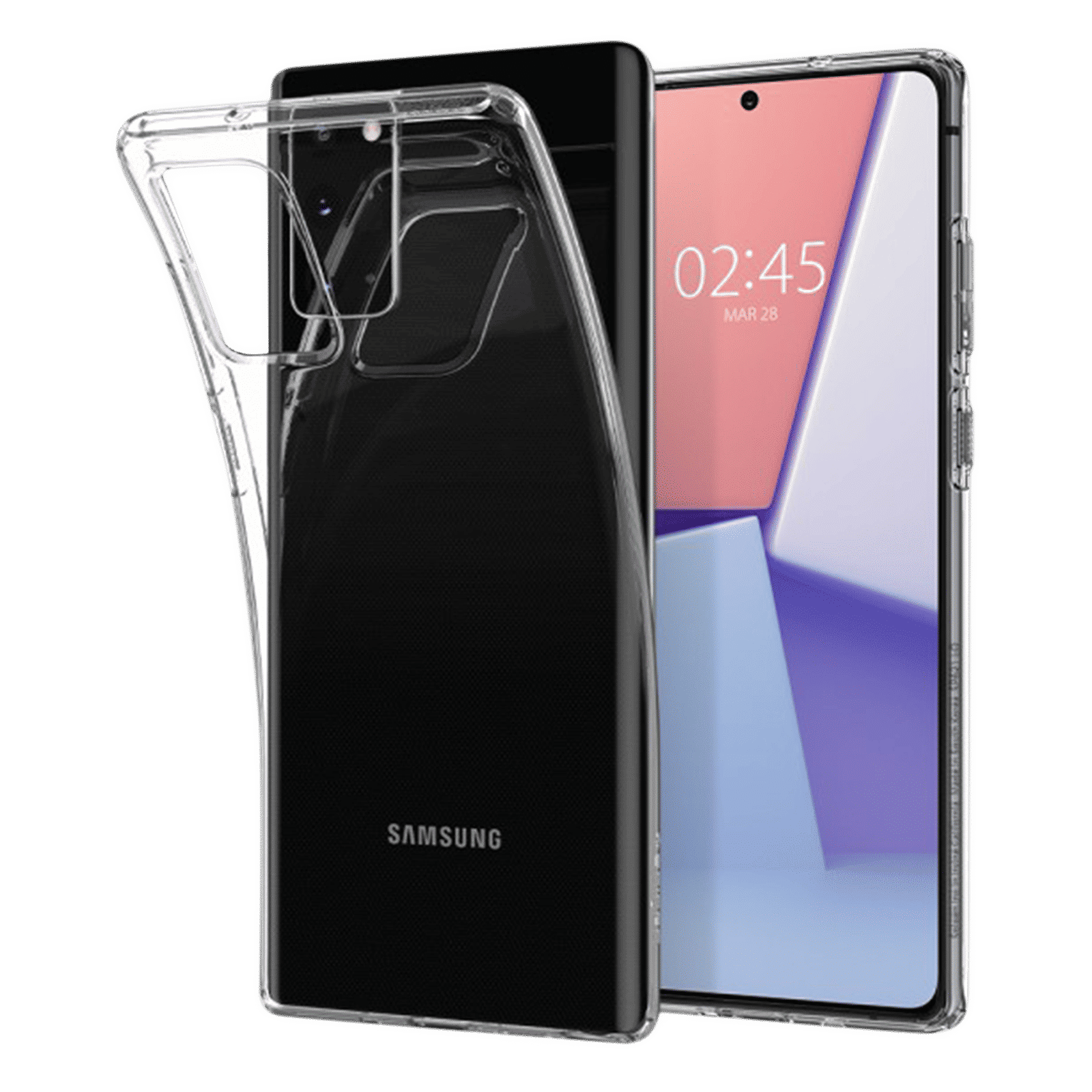 spigen Crystal Flex TPU Back Cover for SAMSUNG Galaxy Note 20 (Supports Wireless Charging, Clear)_7