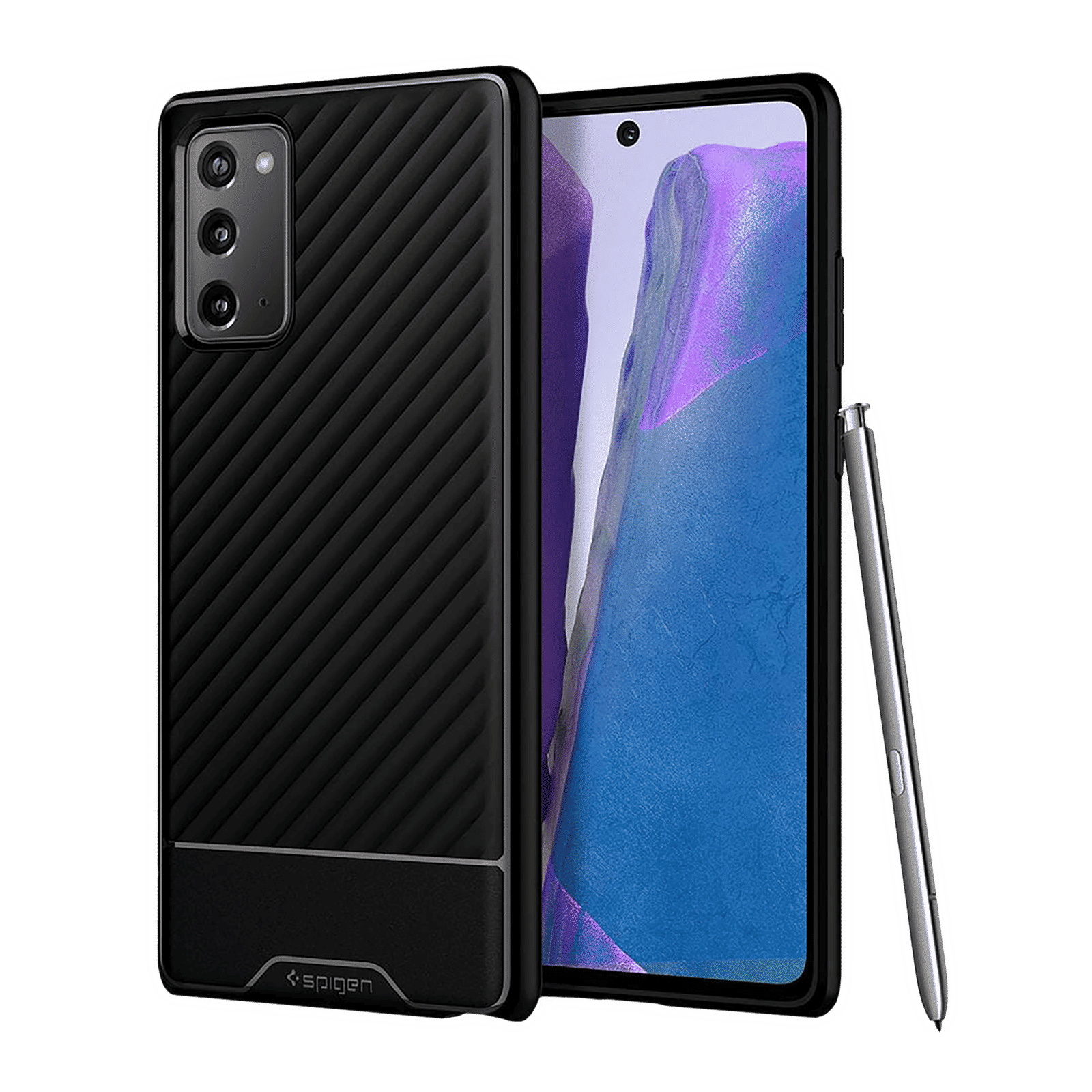 spigen Core Armor TPU Back Cover for SAMSUNG Galaxy Note 20, Note 20 5G (Wireless Charging Compatible, Black)_1