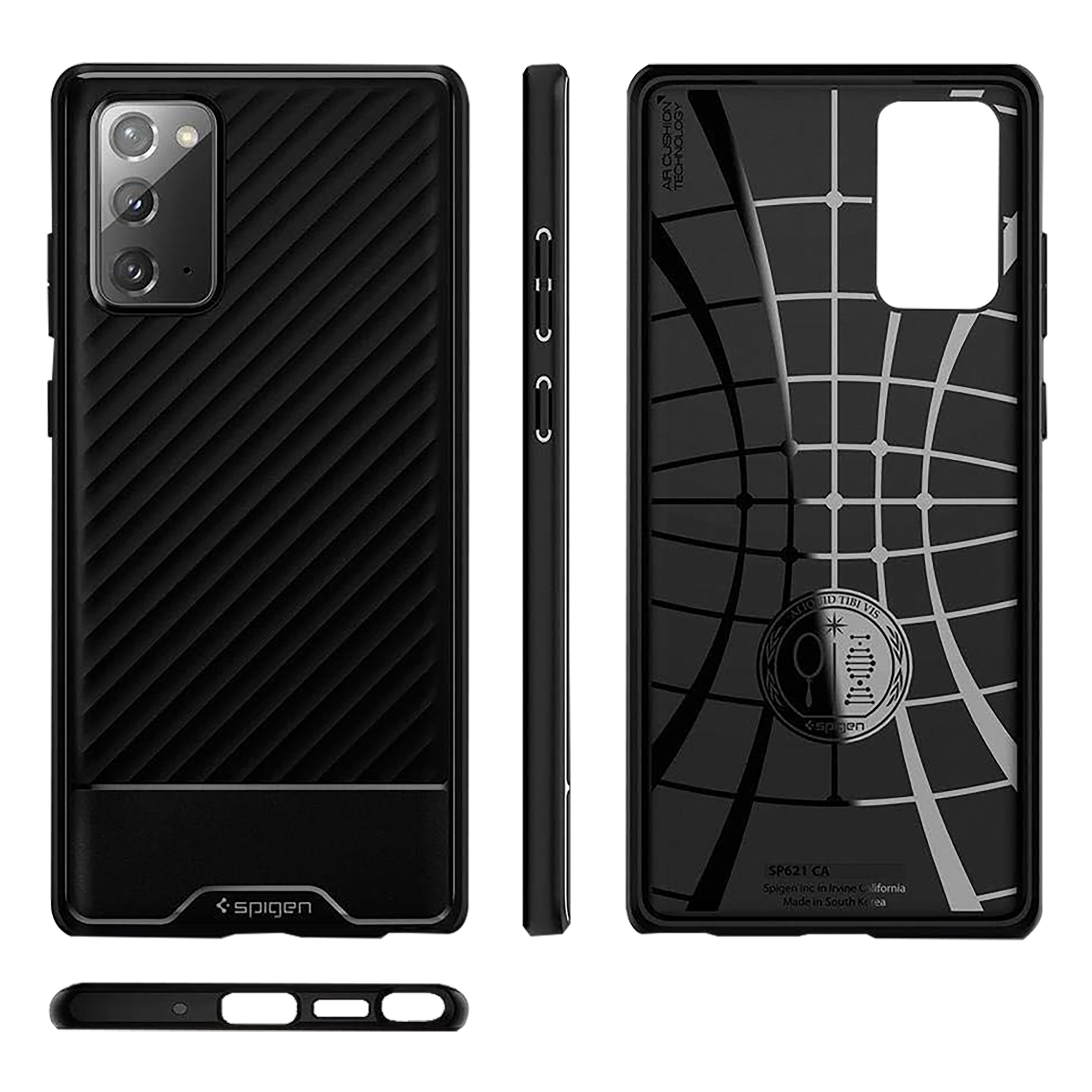 spigen Core Armor TPU Back Cover for SAMSUNG Galaxy Note 20, Note 20 5G (Wireless Charging Compatible, Black)_5