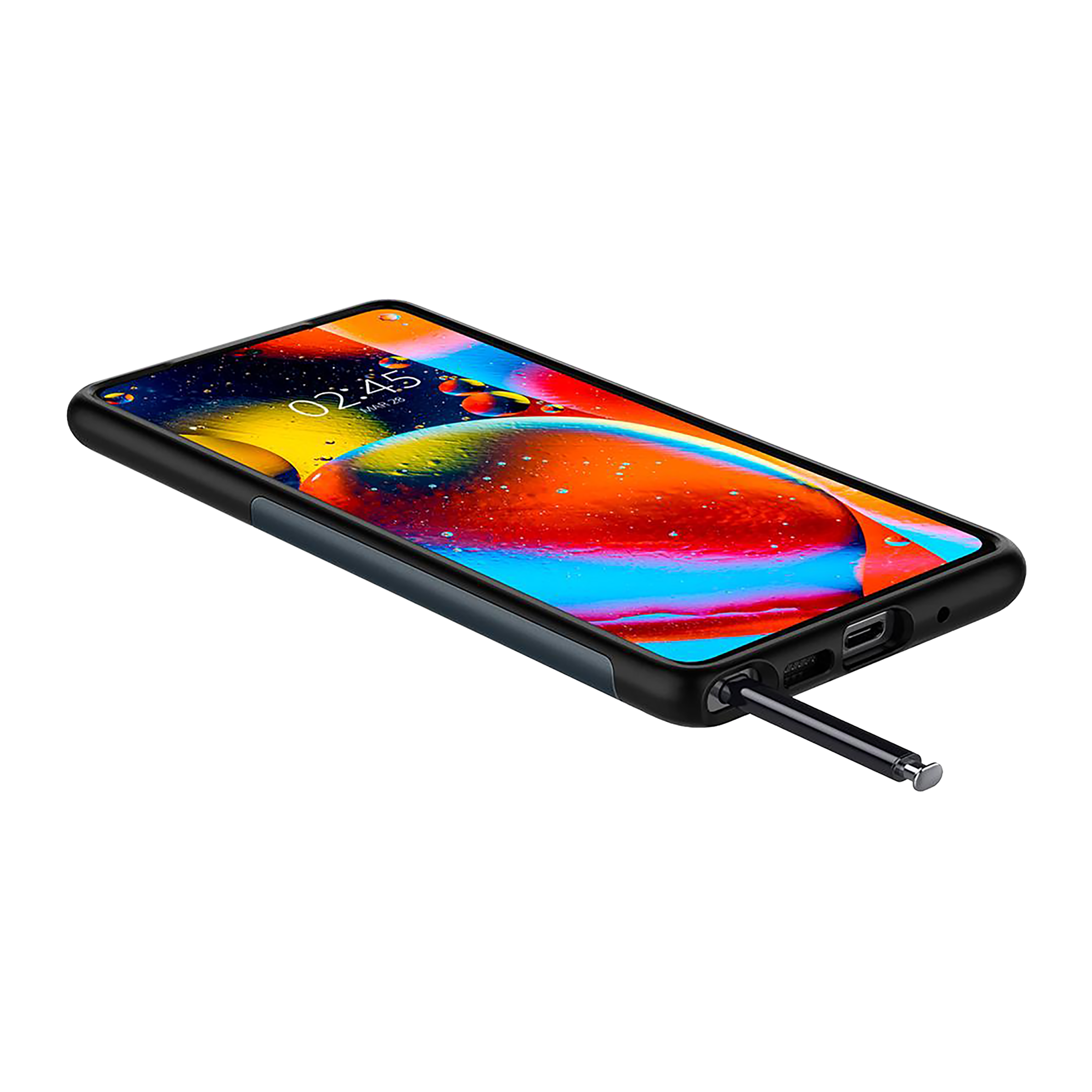 spigen Slim Armor TPU & Polycarbonate Back Case with Stand for SAMSUNG Galaxy Note 20 (Wireless Charging Compatible, Metal)_10