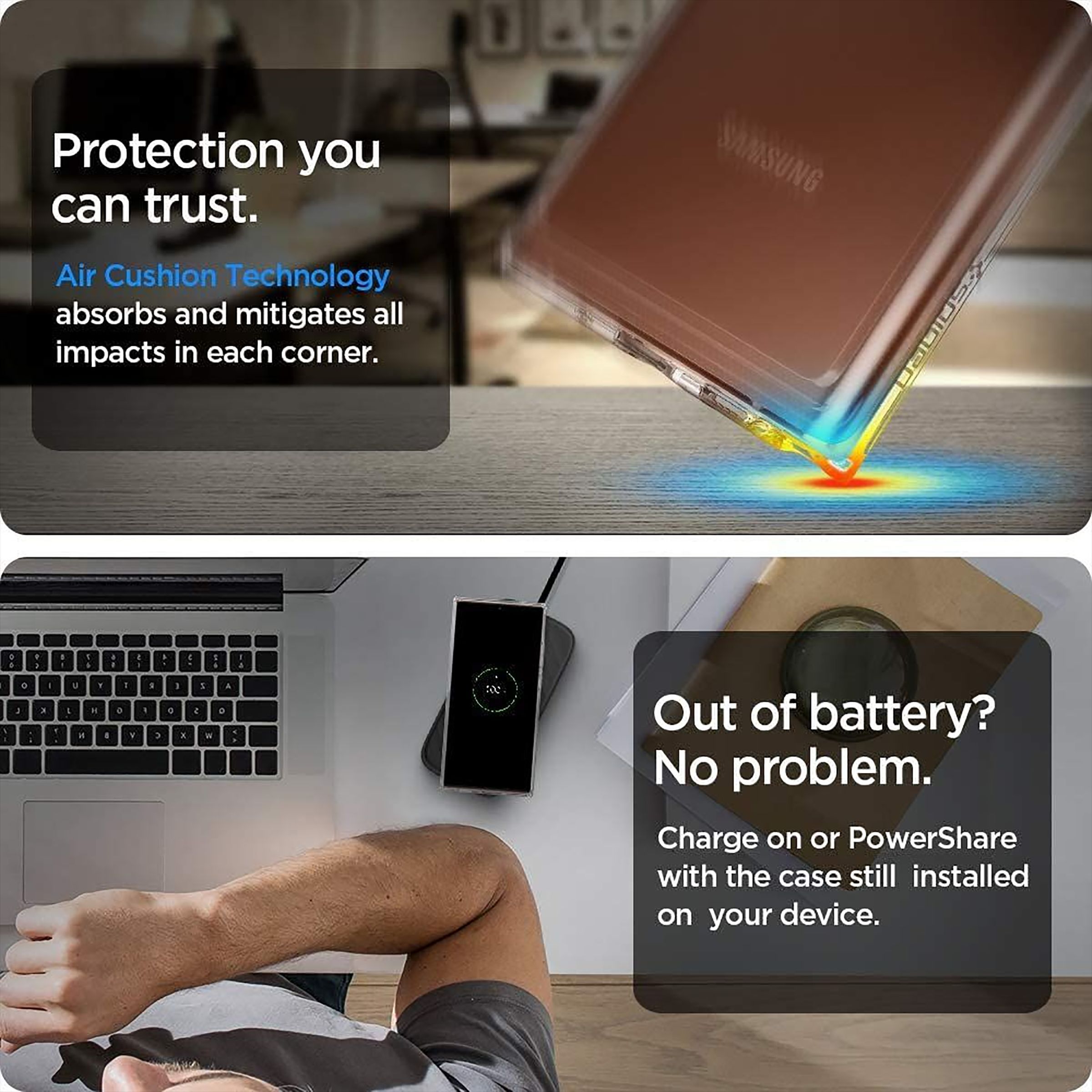 spigen Back Cover for SAMSUNG Galaxy Note 20 Ultra (Wireless Charging Compatible, Crystal)_4