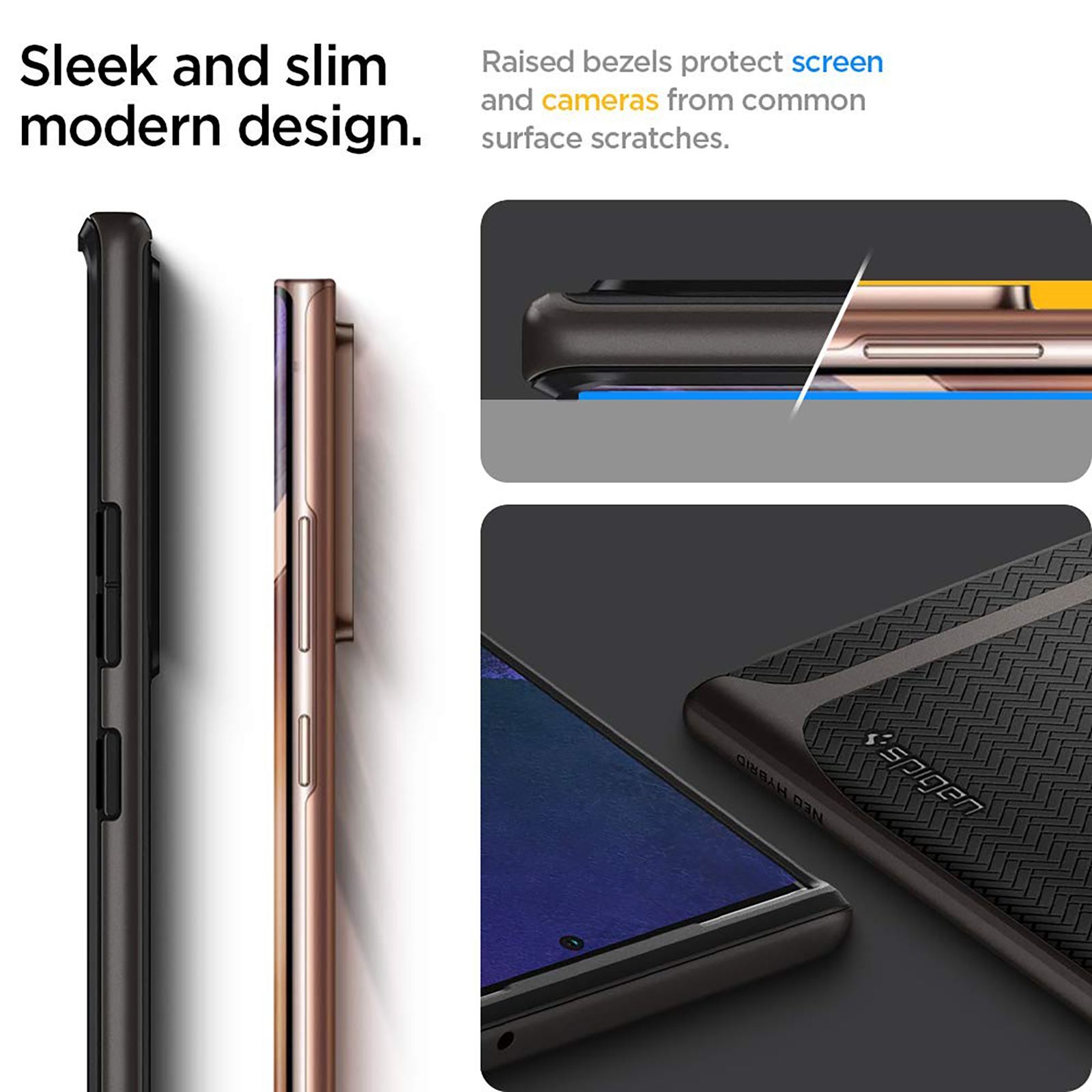 spigen Neo Hybrid TPU & Polycarbonate Back Cover for SAMSUNG Galaxy Note 20 Ultra (Air Cushion Technology, Gunmetal)_10