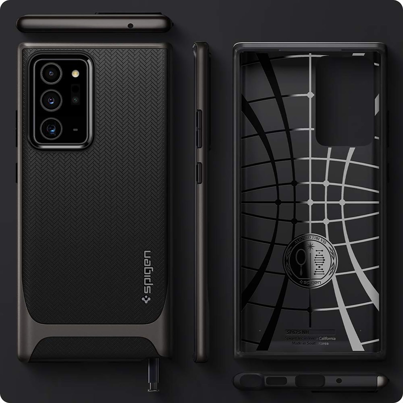 spigen Neo Hybrid TPU & Polycarbonate Back Cover for SAMSUNG Galaxy Note 20 Ultra (Air Cushion Technology, Gunmetal)_8