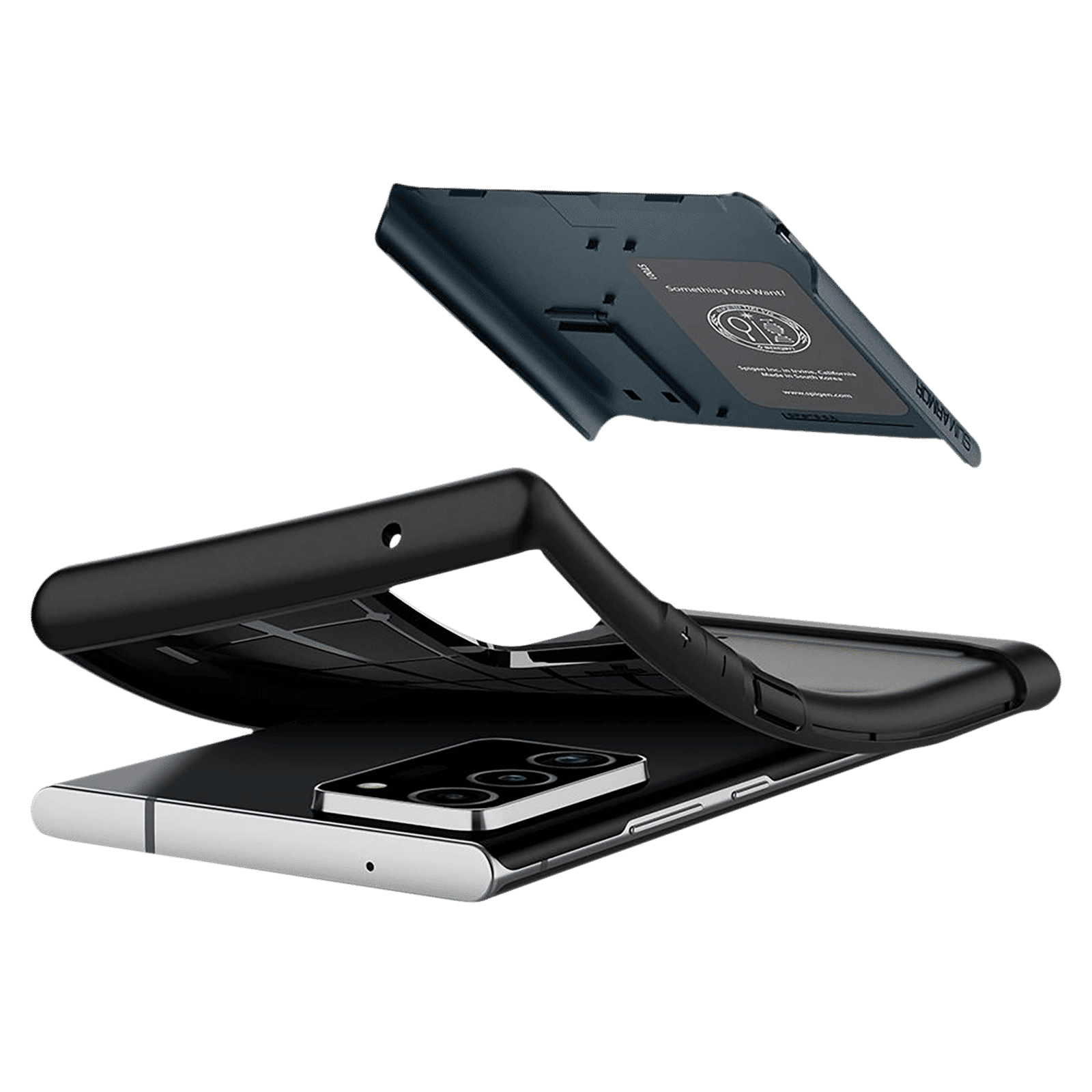 spigen Slim Armor Hard Polycarbonate & TPU Back Case for SAMSUNG Galaxy Note 20 Ultra 5G (Built-in Kickstand, Metal Slate)_7