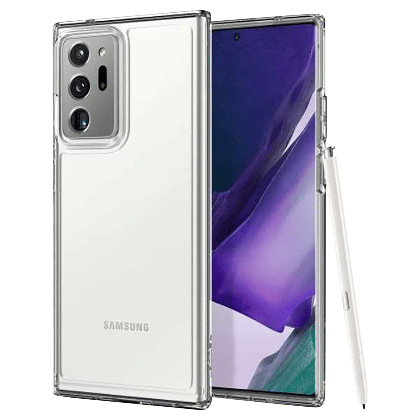 spigen Crystal Hybrid TPU & Polycarbonate Back Cover for SAMSUNG Galaxy Note 20 Ultra, Note 20 Ultra 5G (Mil Grade Certified, Clear)_1