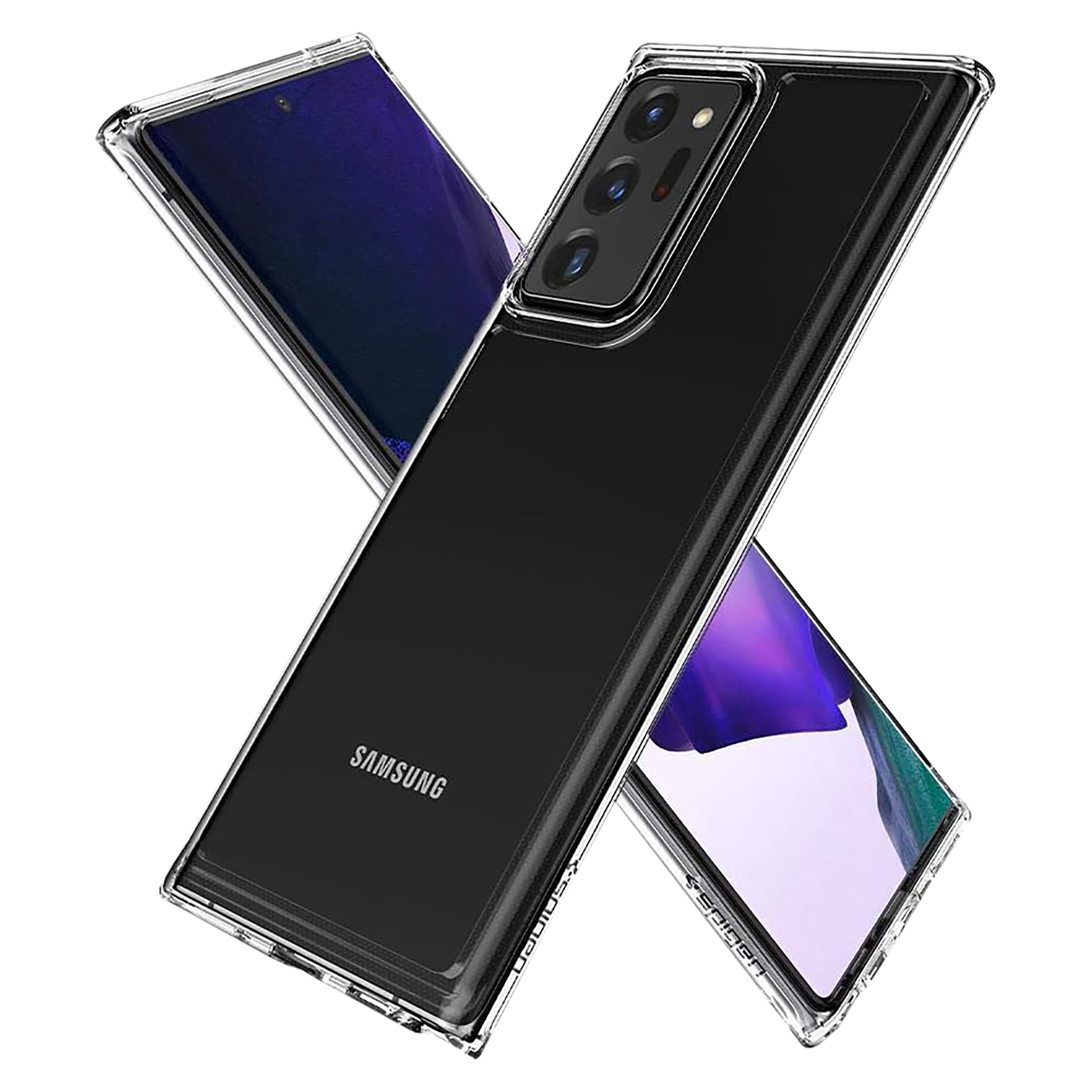 spigen Crystal Hybrid TPU & Polycarbonate Back Cover for SAMSUNG Galaxy Note 20 Ultra, Note 20 Ultra 5G (Mil Grade Certified, Clear)_6