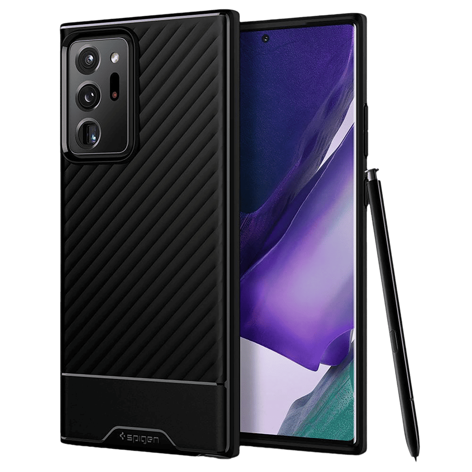 spigen Core Armor Polycarbonate Back Cover for SAMSUNG Galaxy Note 20 Ultra (Wireless Charging Compatible, Matte Black)_1