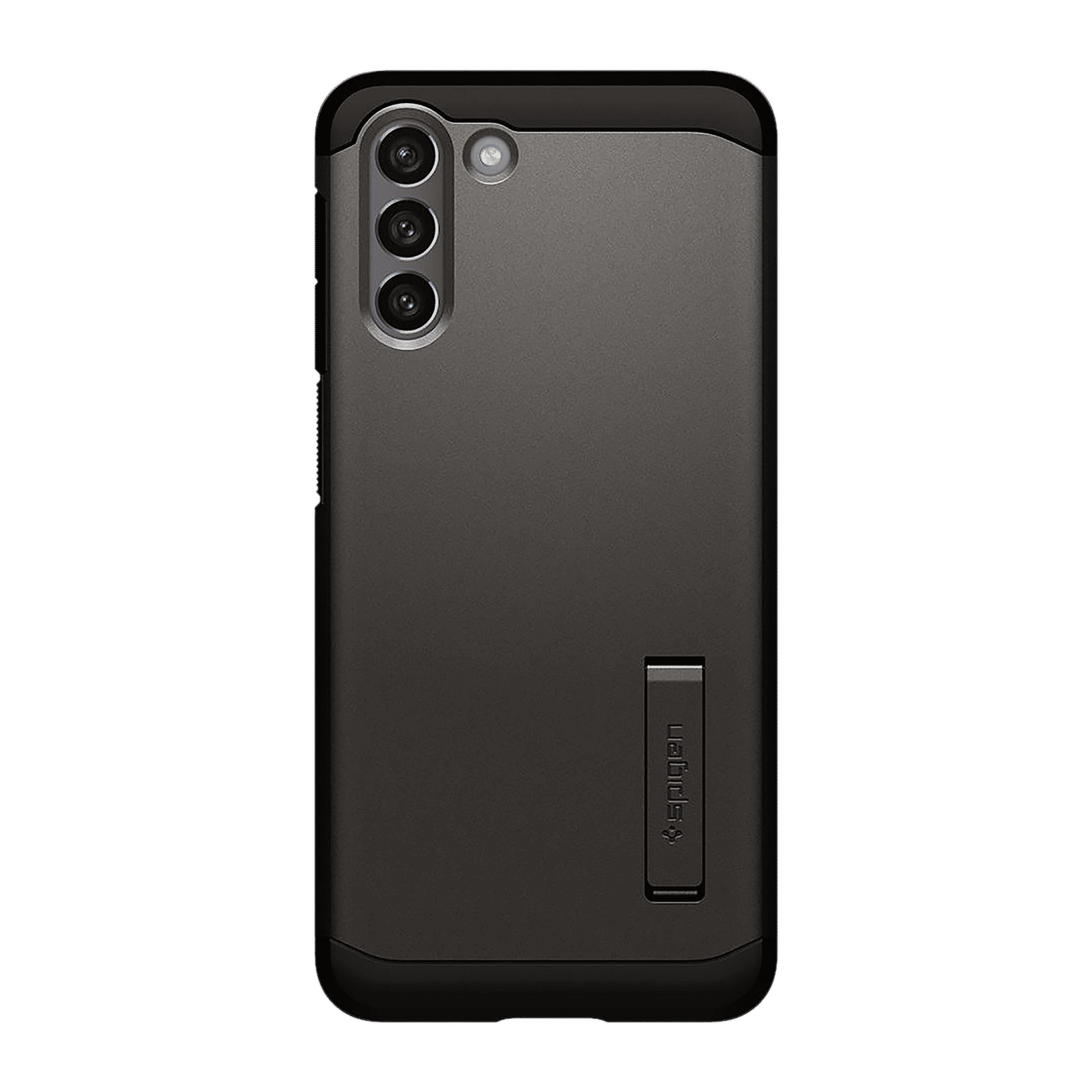 spigen Tough Armor TPU & Polycarbonate Back Case with Stand for SAMSUNG Galaxy S21 (Wireless Charging Compatible, Gunmetal)_3