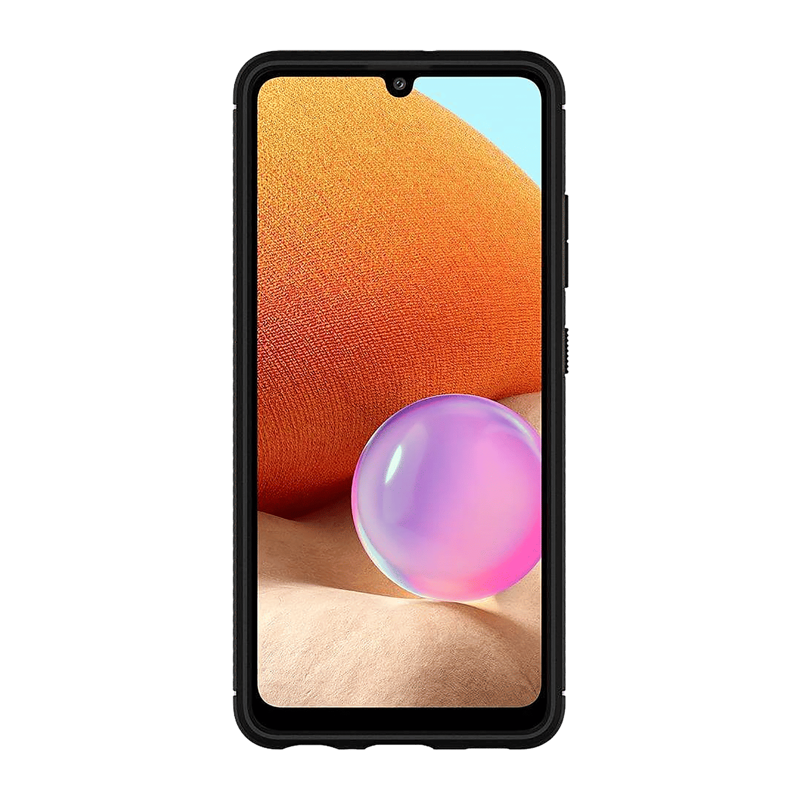 spigen Rugged Armor TPU Back Case For Galaxy A32 LTE (Air Cushion Technology, ACS02741, Matte Black)_10