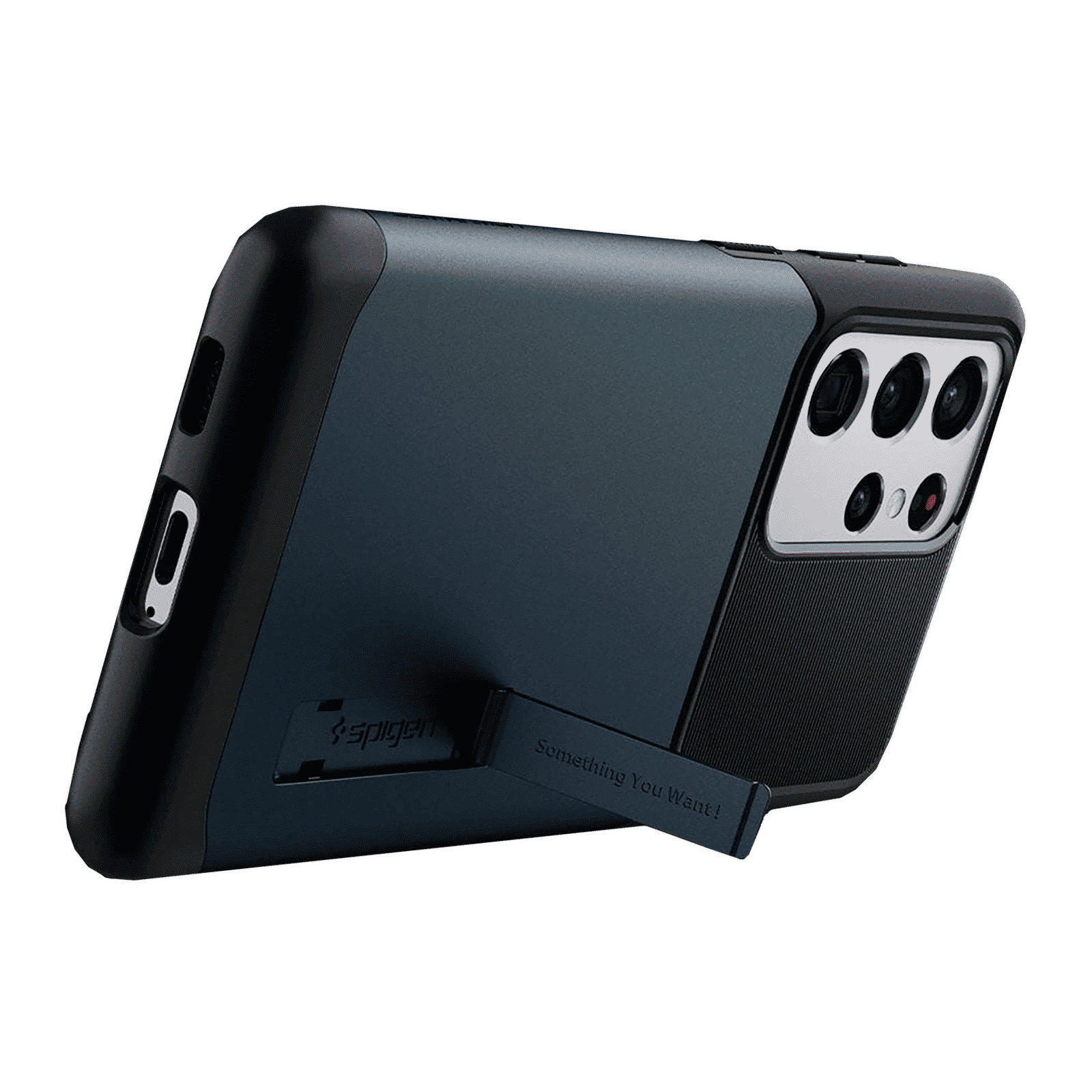 spigen Slim Armor TPU & Polycarbonate Back Cover for SAMSUNG Galaxy S21 Ultra (Wireless Charging Compatible, Metal Slate)_8