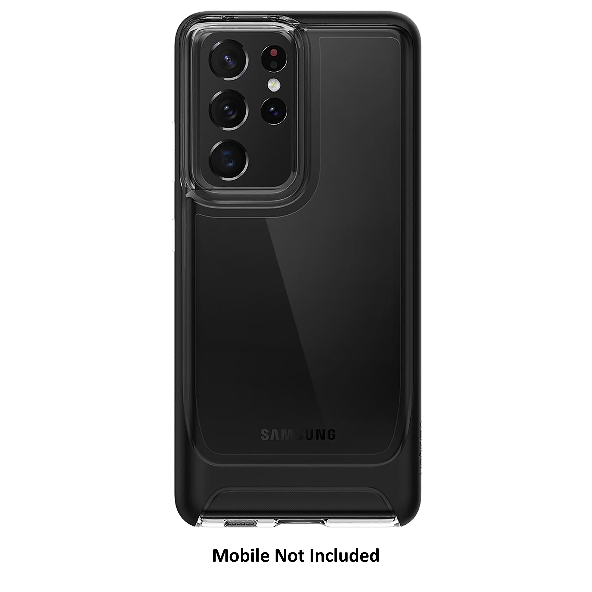 spigen Neo Hybrid Crystal TPU & Polycarbonate Back Cover for SAMSUNG Galaxy S21 Ultra (Wireless Charging Compatible, Black)_1