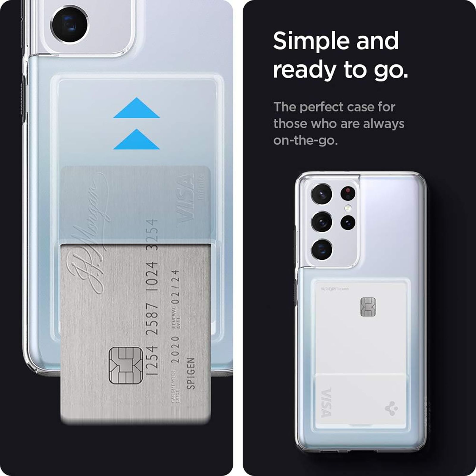 spigen Crystal Slot TPU Back Cover for SAMSUNG Galaxy S21 Ultra (Air Cushion Technology, Crystal Clear)_9