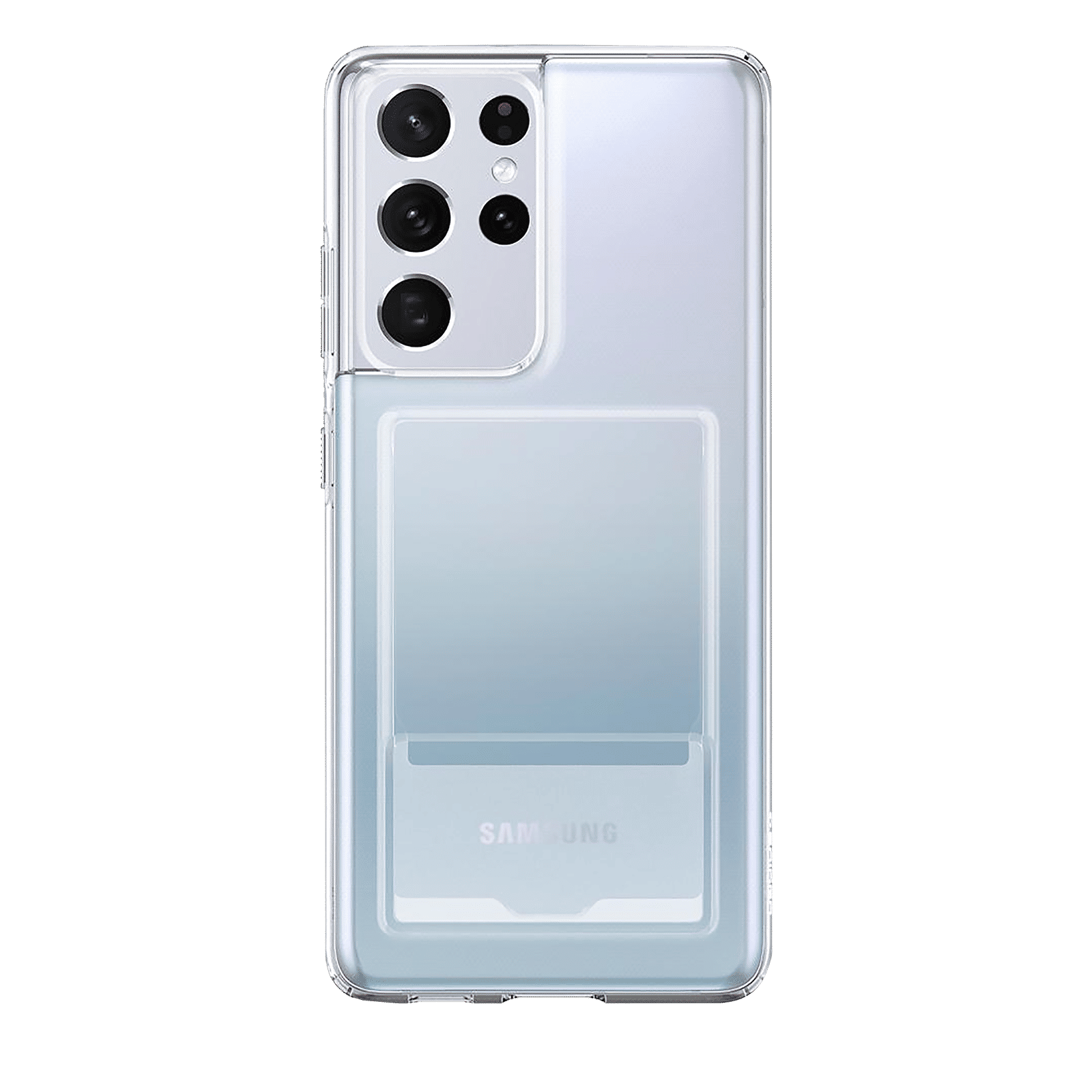 spigen Crystal Slot TPU Back Cover for SAMSUNG Galaxy S21 Ultra (Air Cushion Technology, Crystal Clear)_3