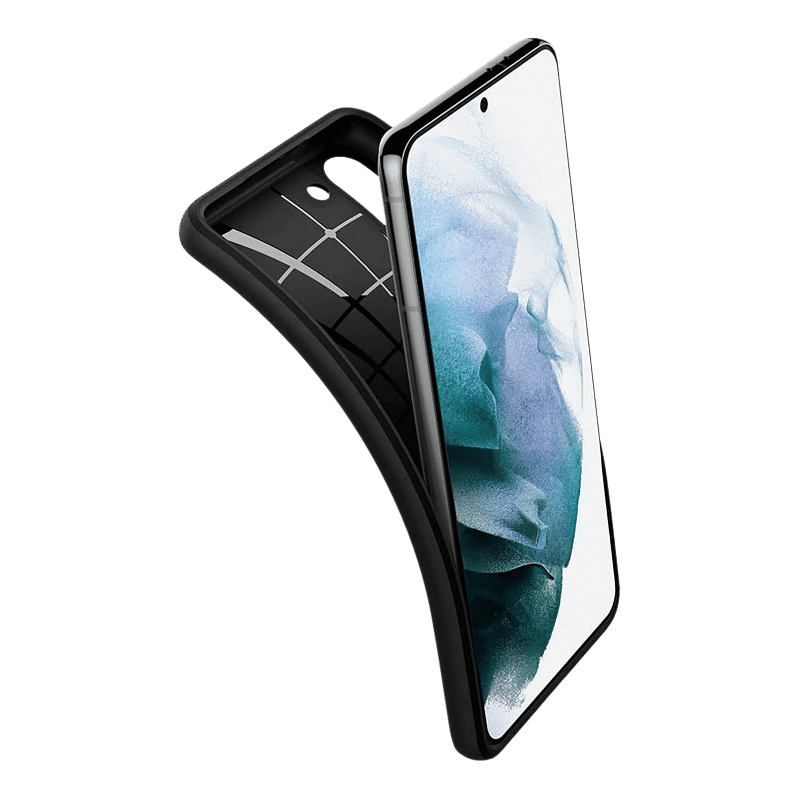 spigen Core Armor Thermoplastic Polyurethane Back Cover for Samsung Galaxy S21 Plus (Air Cushion Technology, Black)_8