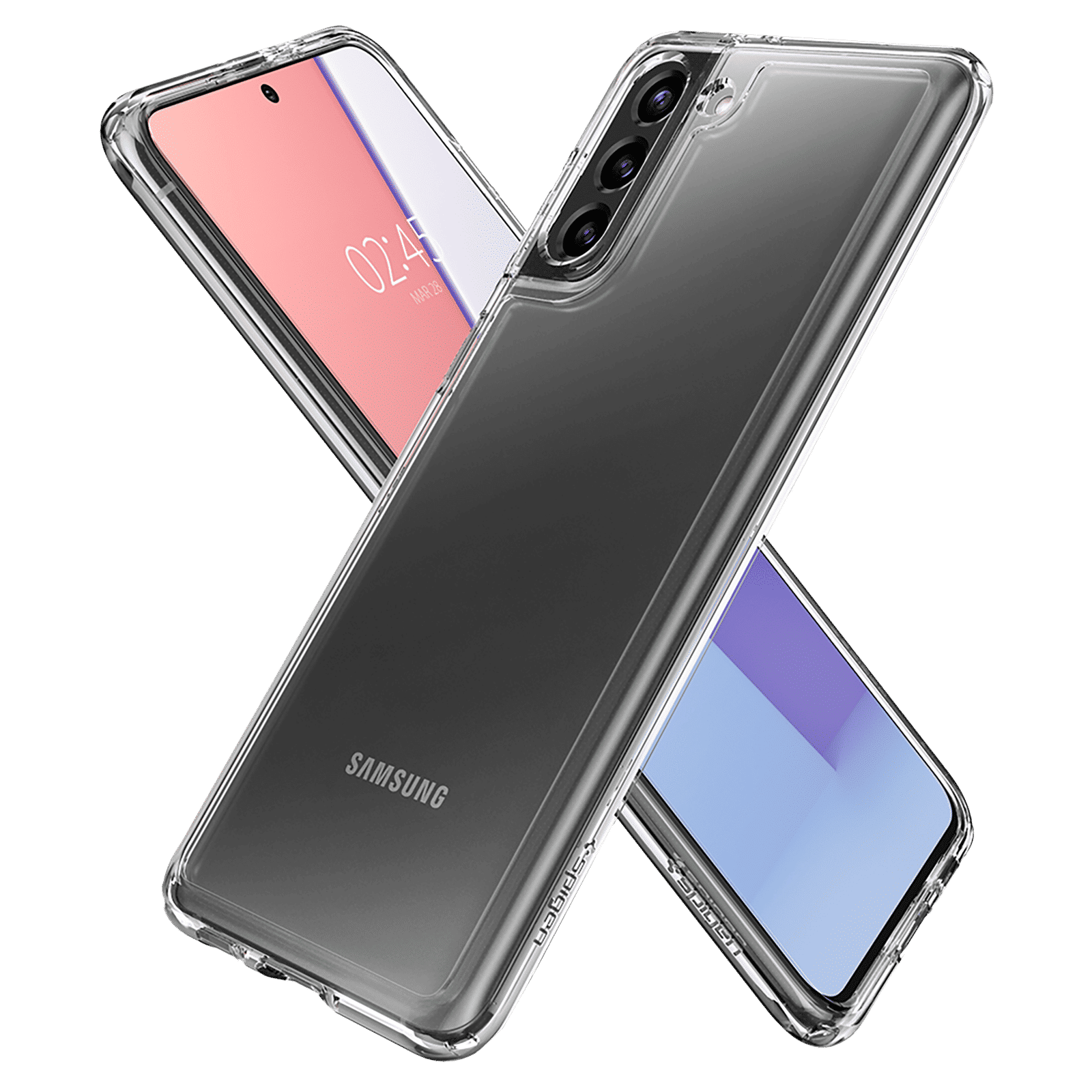 spigen Crystal Hybrid Polycarbonate and TPU Back Cover for Samsung Galaxy S21 Plus 5G (Air Cushion Technology, Clear)_9