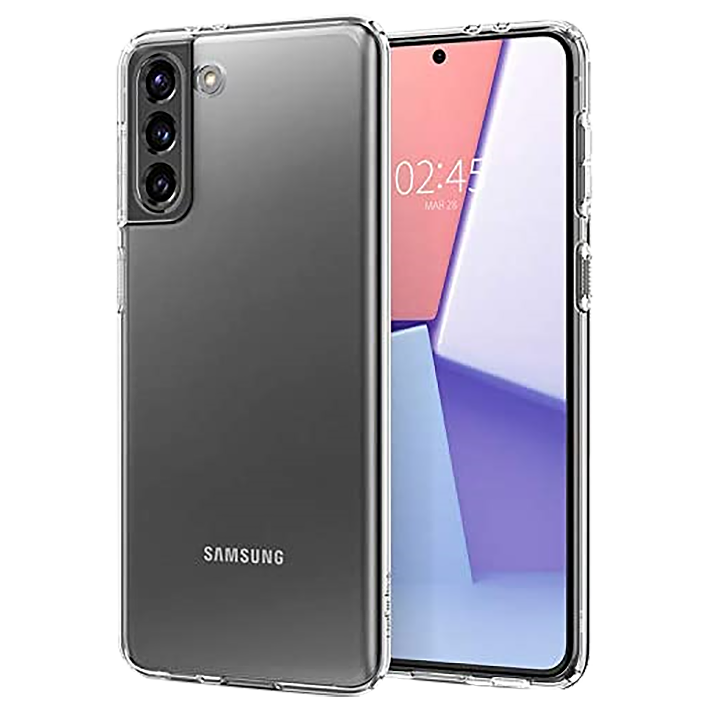 spigen Crystal Flex TPU Back Cover for Samsung Galaxy S21 Plus (Camera Protection, Crystal Clear)_1