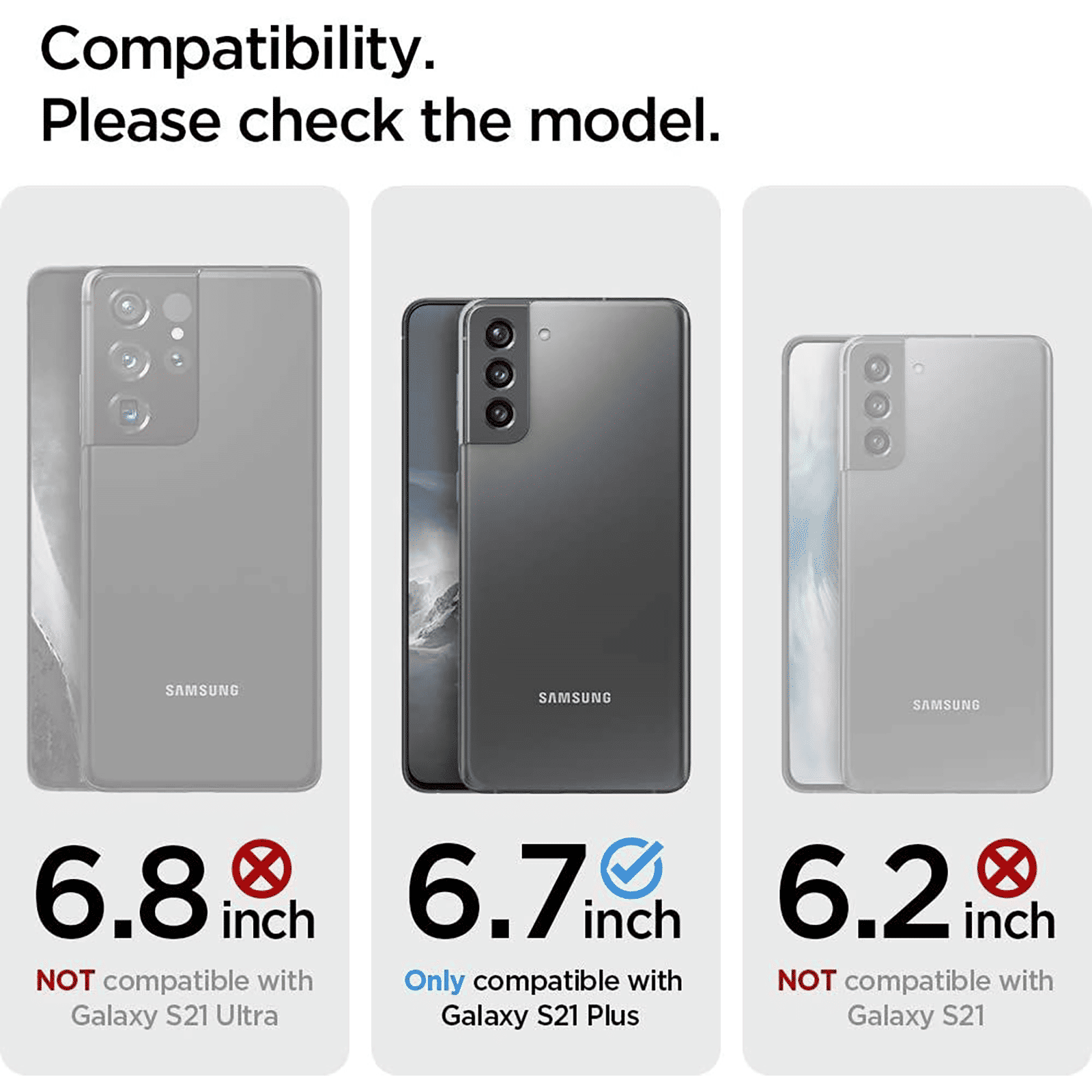 spigen Crystal Flex TPU Back Cover for Samsung Galaxy S21 Plus (Camera Protection, Crystal Clear)_6