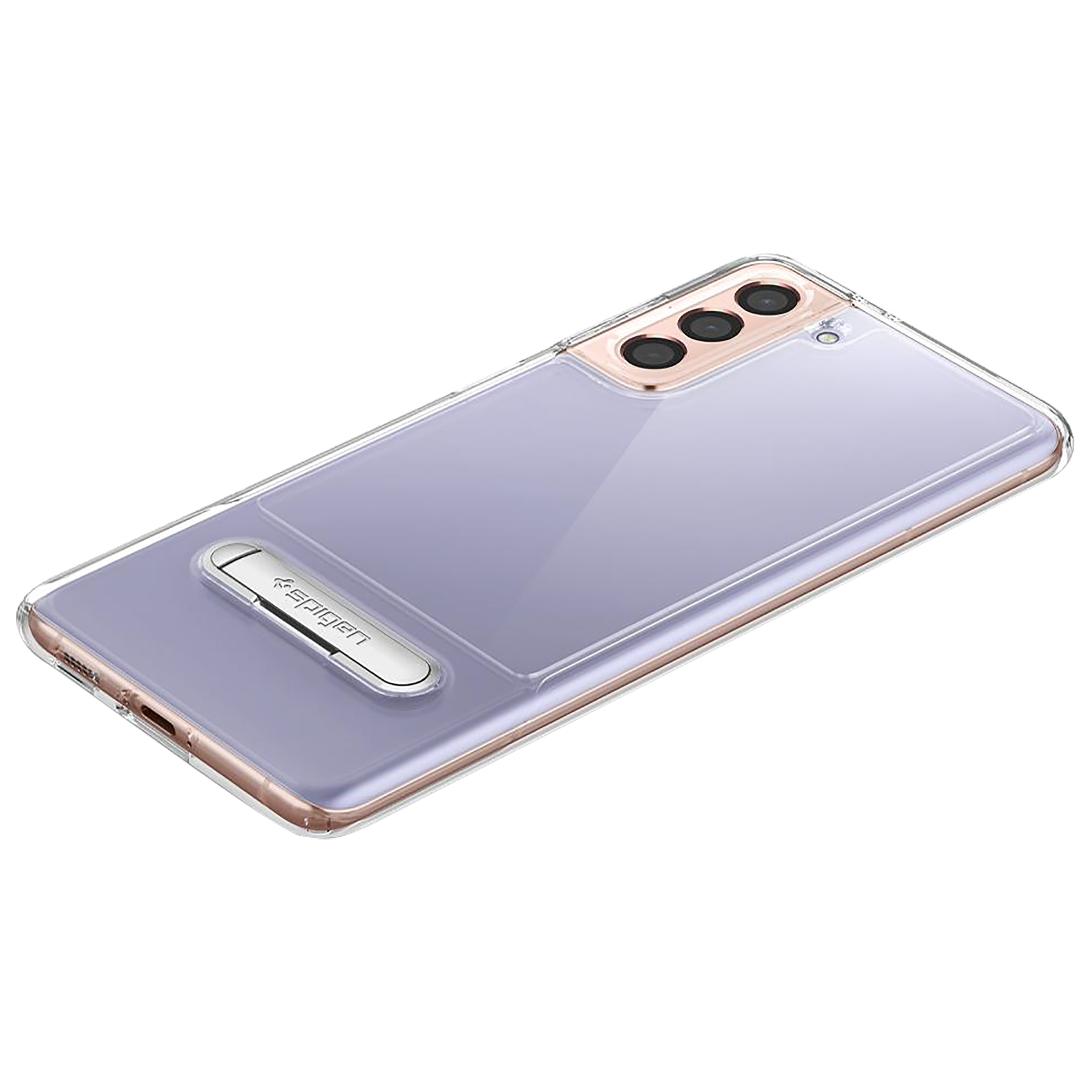 spigen Slim Armor TPU & Polycarbonate Back Case with Stand for SAMSUNG Galaxy S21 Plus (Wireless Charging Compatible, Crystal Clear)_4